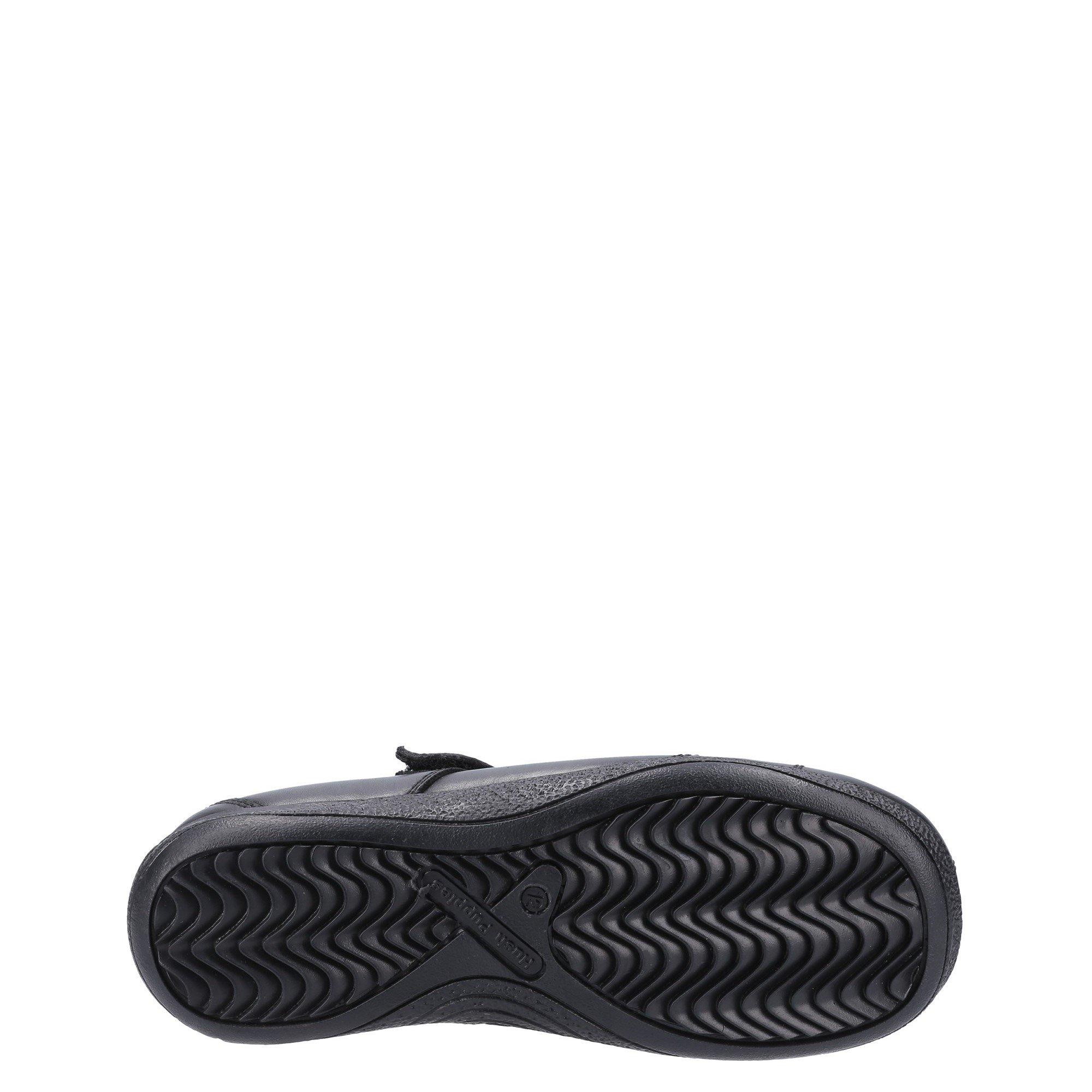 Black - Hush Puppies - Clara Junior School Shoe - 4