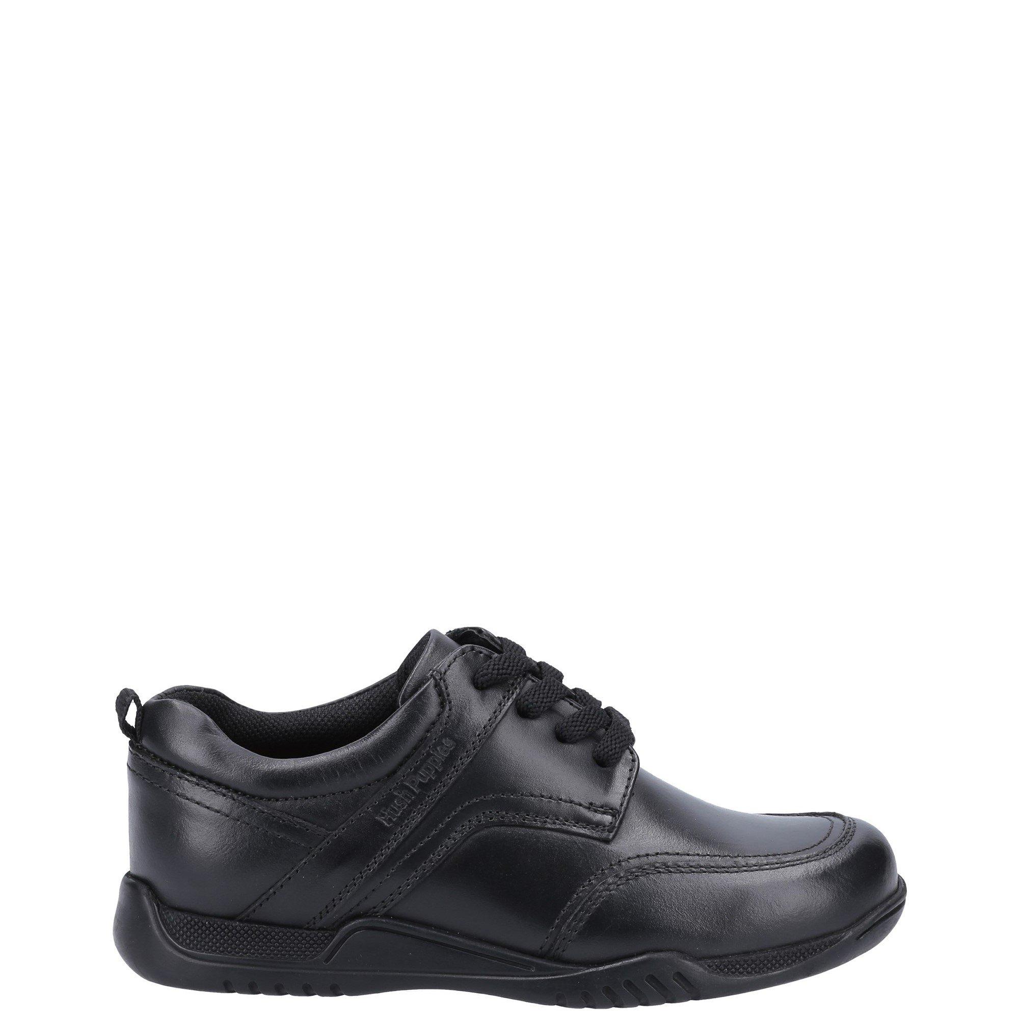 Black - Hush Puppies - Harvey Junior School Shoe - 1