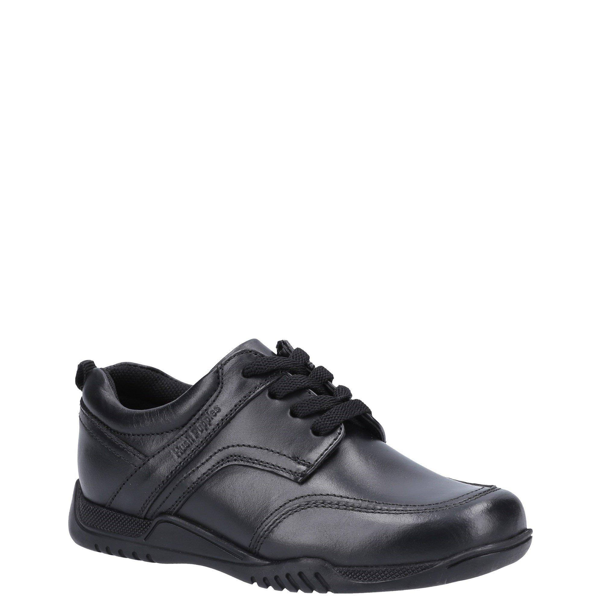 Black - Hush Puppies - Harvey Senior School Shoe - 2