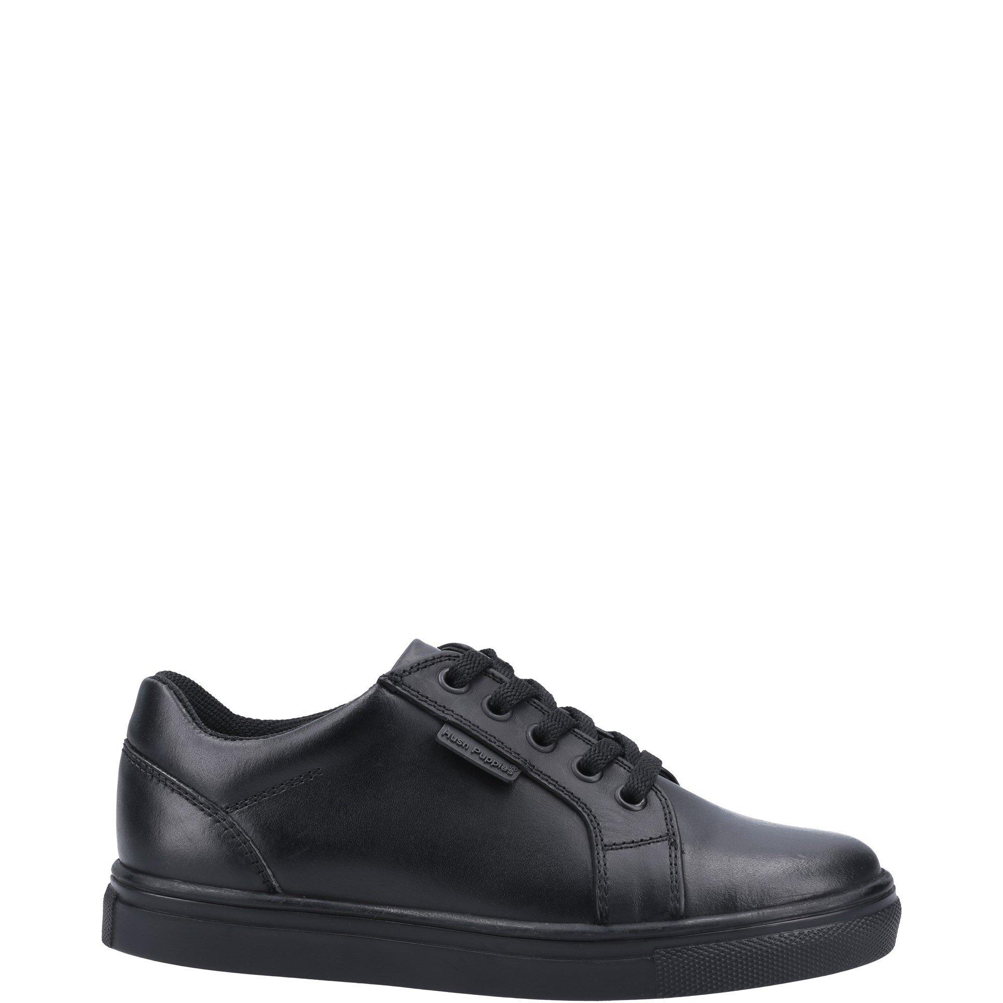 Black - Hush Puppies - Sam Junior School Shoe - 1