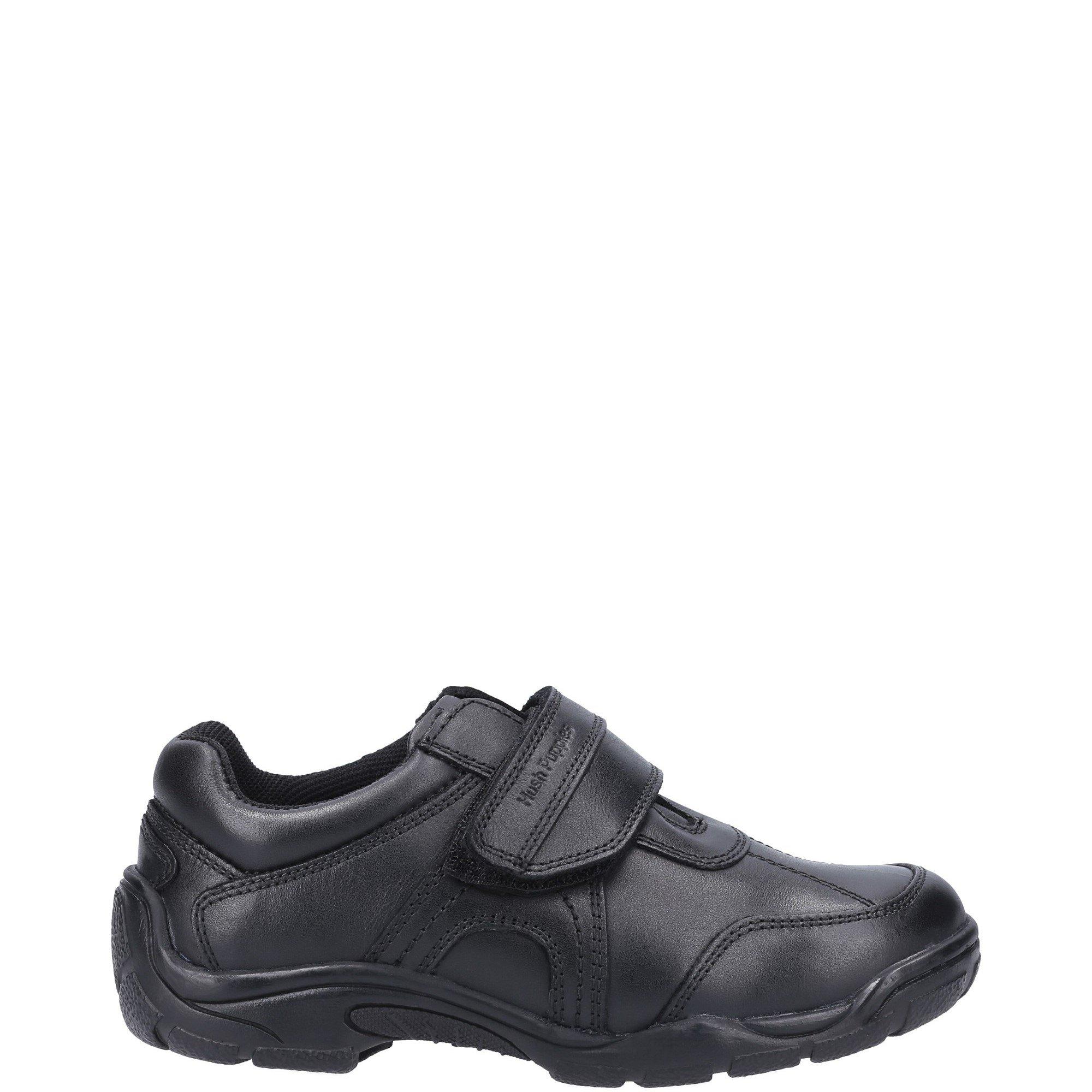 Black - Hush Puppies - Arlo Junior School Shoe - 1
