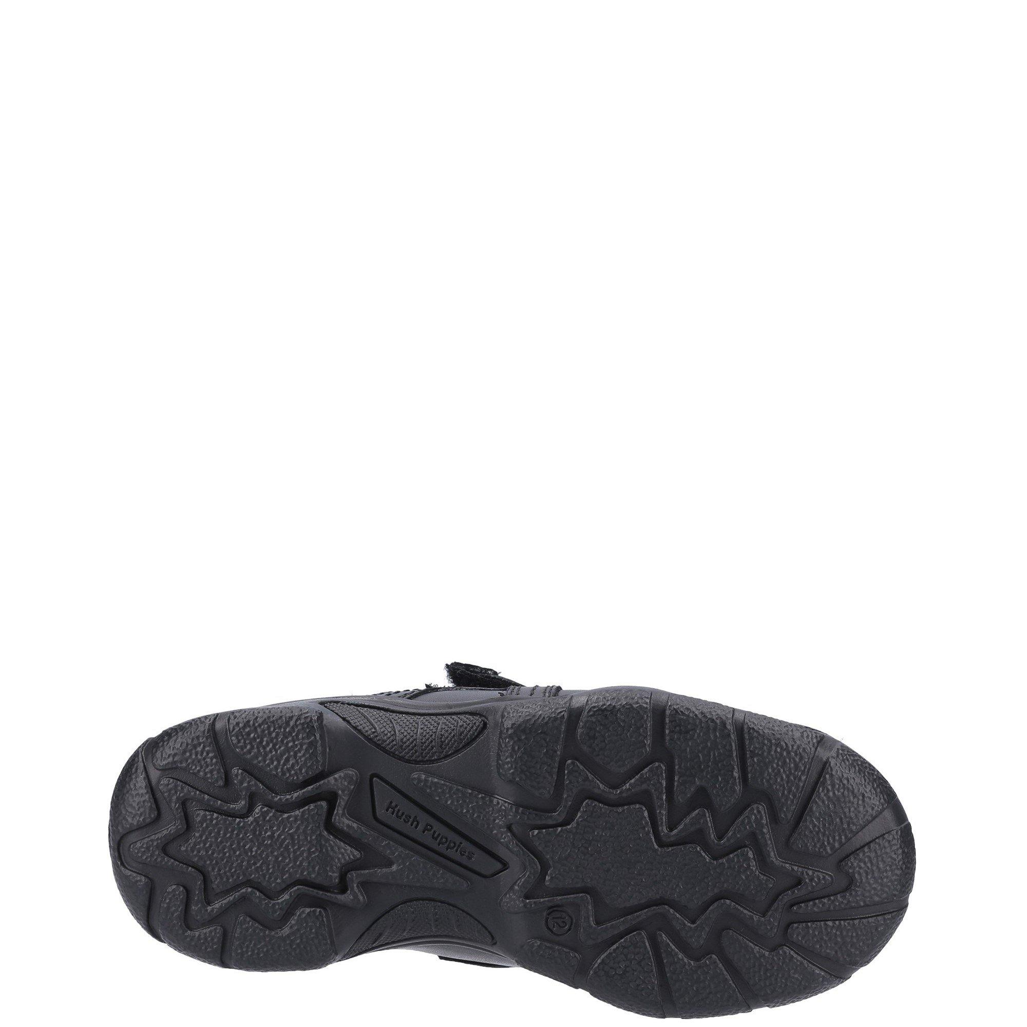 Black - Hush Puppies - Arlo Junior School Shoe - 4