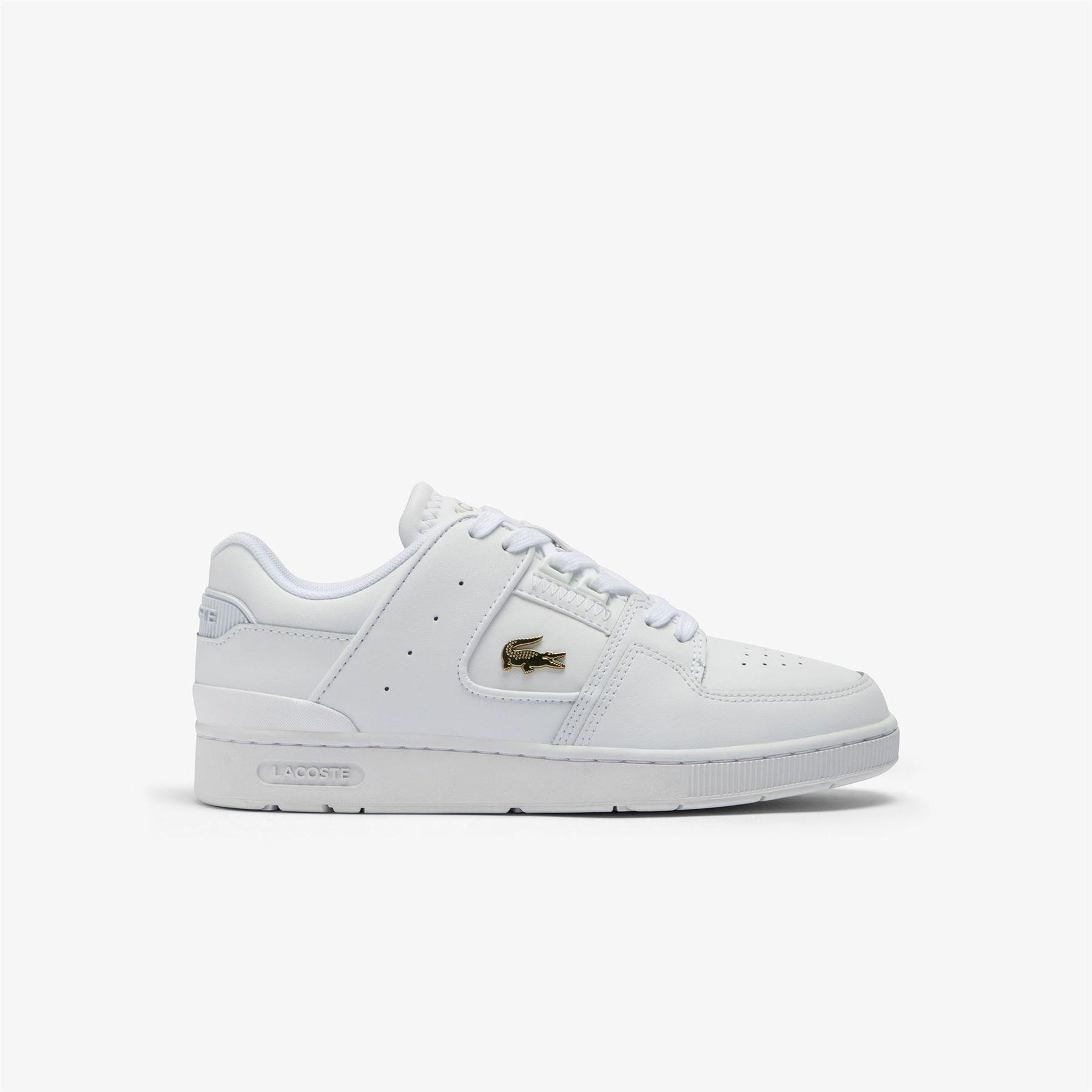 Lacoste Court Cage Trainers - White Gold - Size UK 5.5