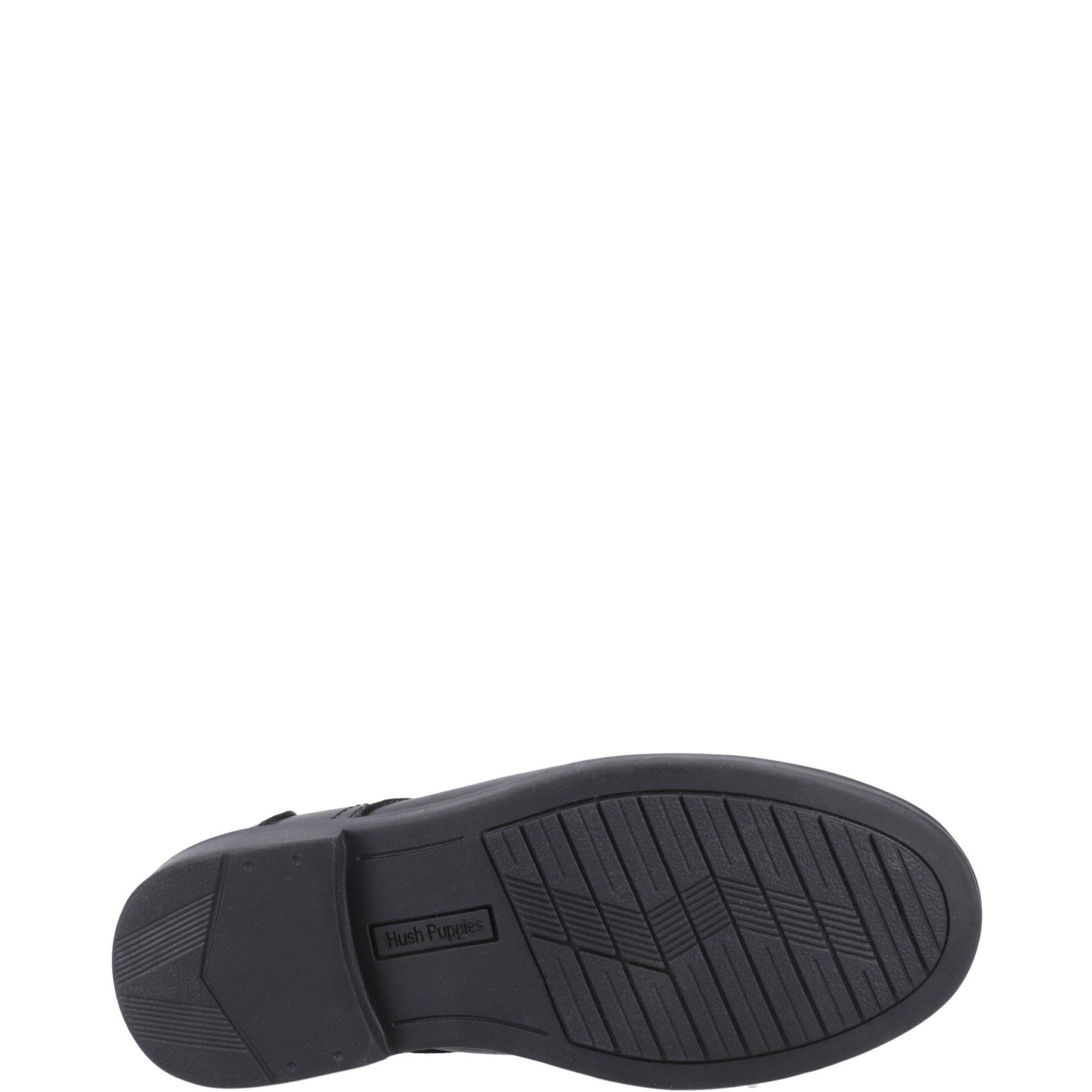 Black - Hush Puppies - Tommy Senior Shoe - 4
