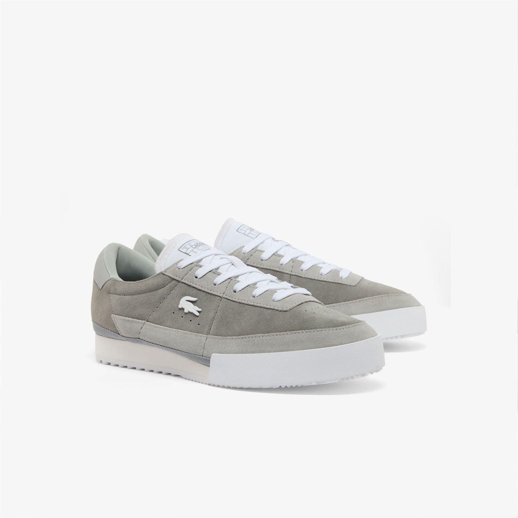 Grey White - Lacoste - Aura Trainers - 3