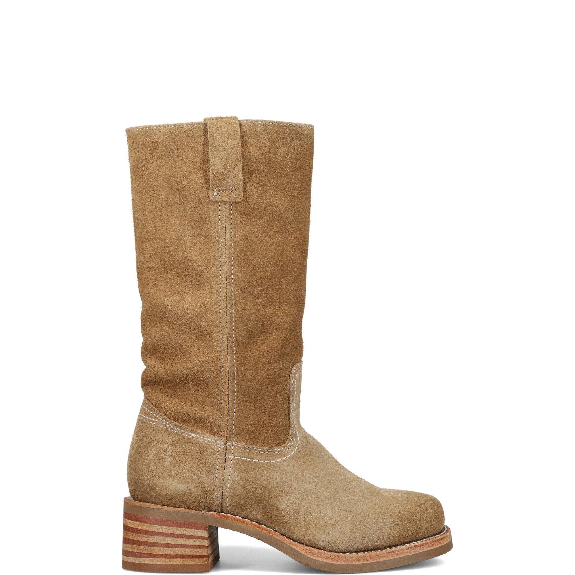 Tan - FRYE - CAMPUS 12R SUEDE BOOT - 1