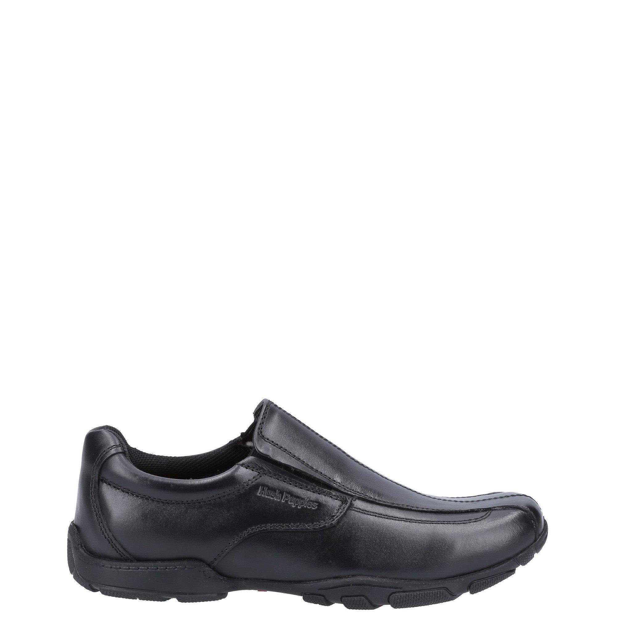 Hush Puppies Boys Elijah Senior School Shoe - Black - UK5 EU38