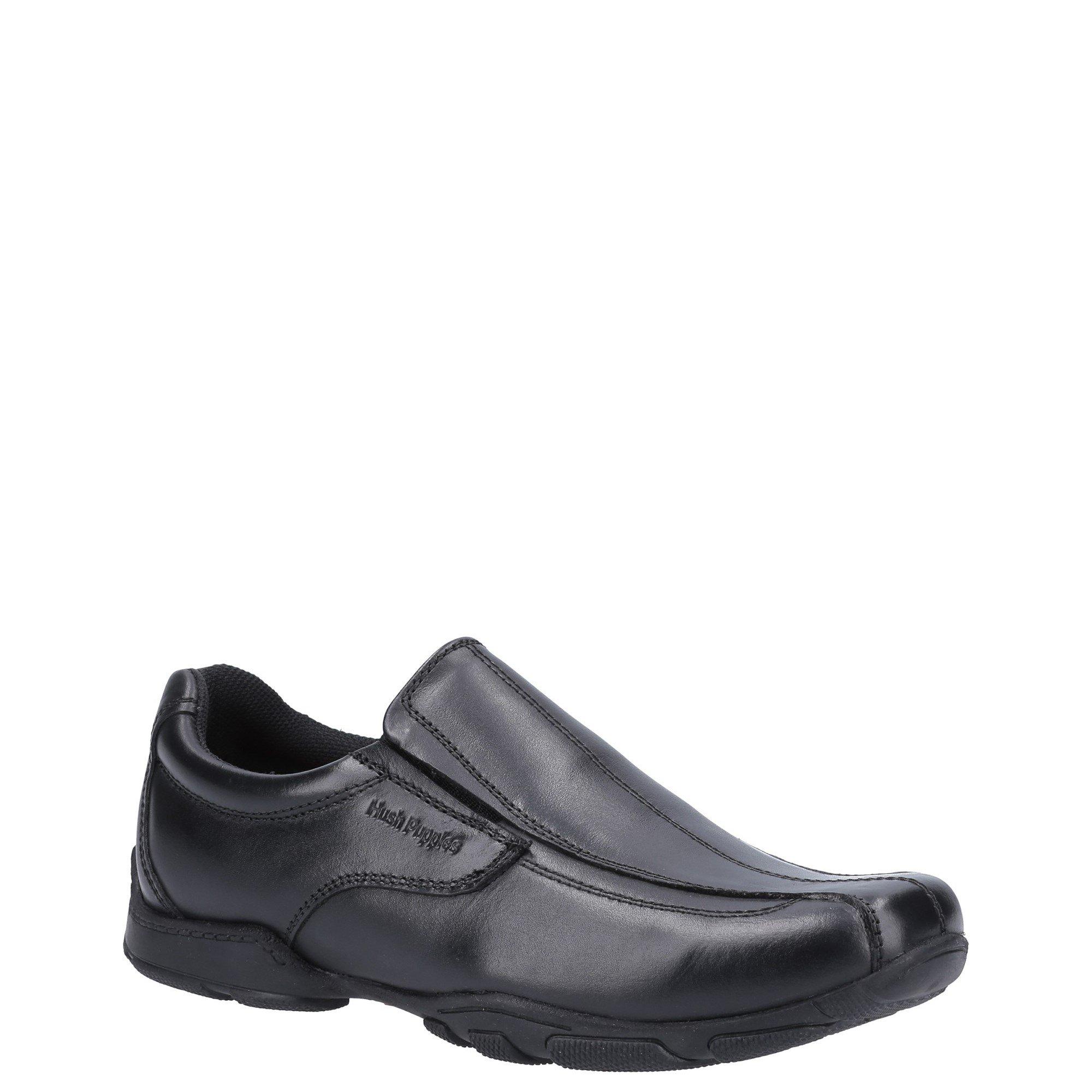 Black - Hush Puppies - Elijah Senior School Shoe - 2