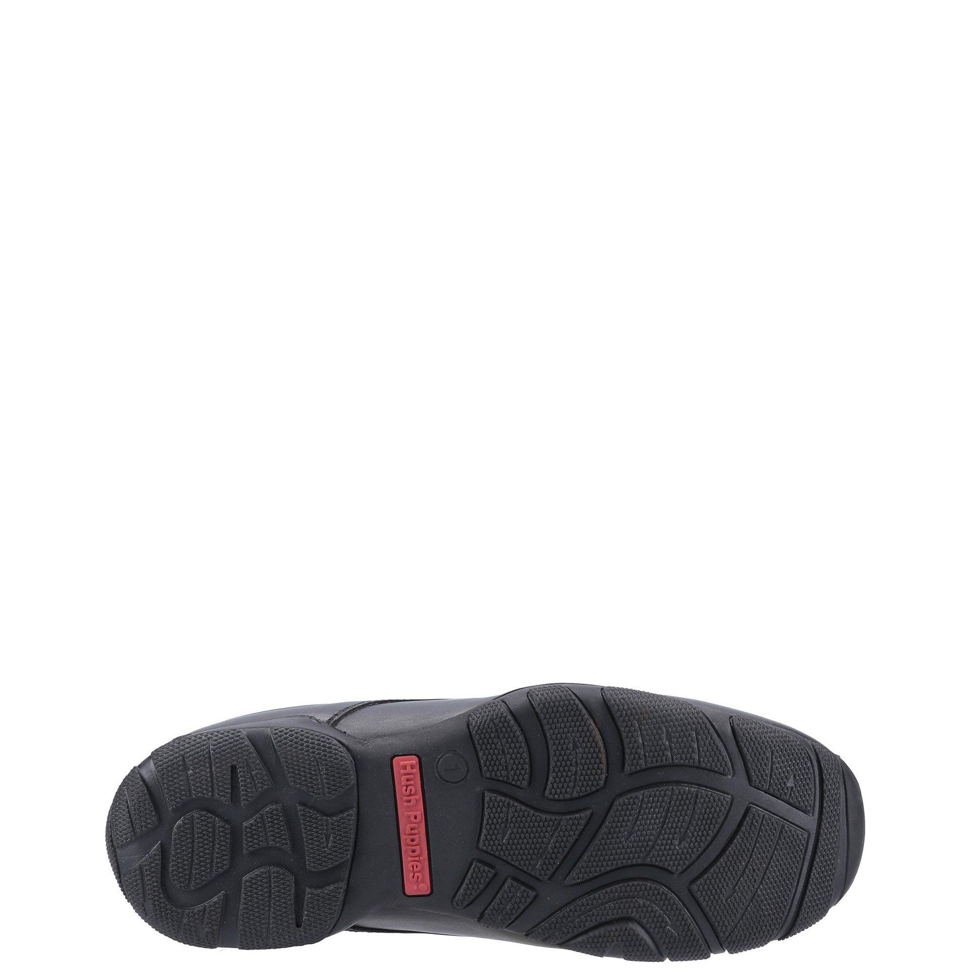 Black - Hush Puppies - Elijah Senior School Shoe - 4