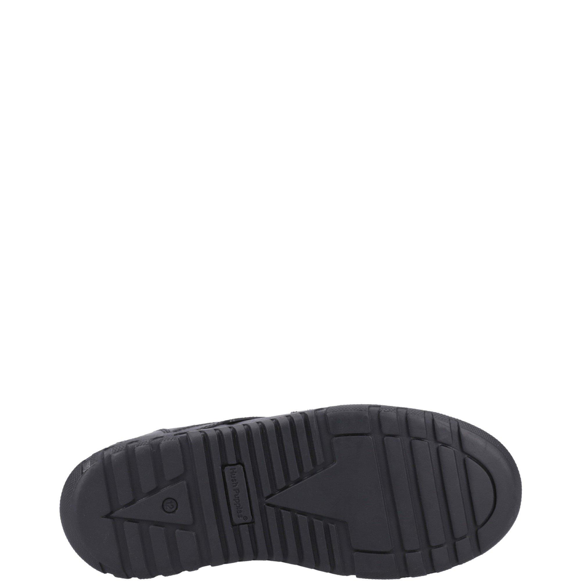 Black - Hush Puppies - Spencer Junior Shoe - 4