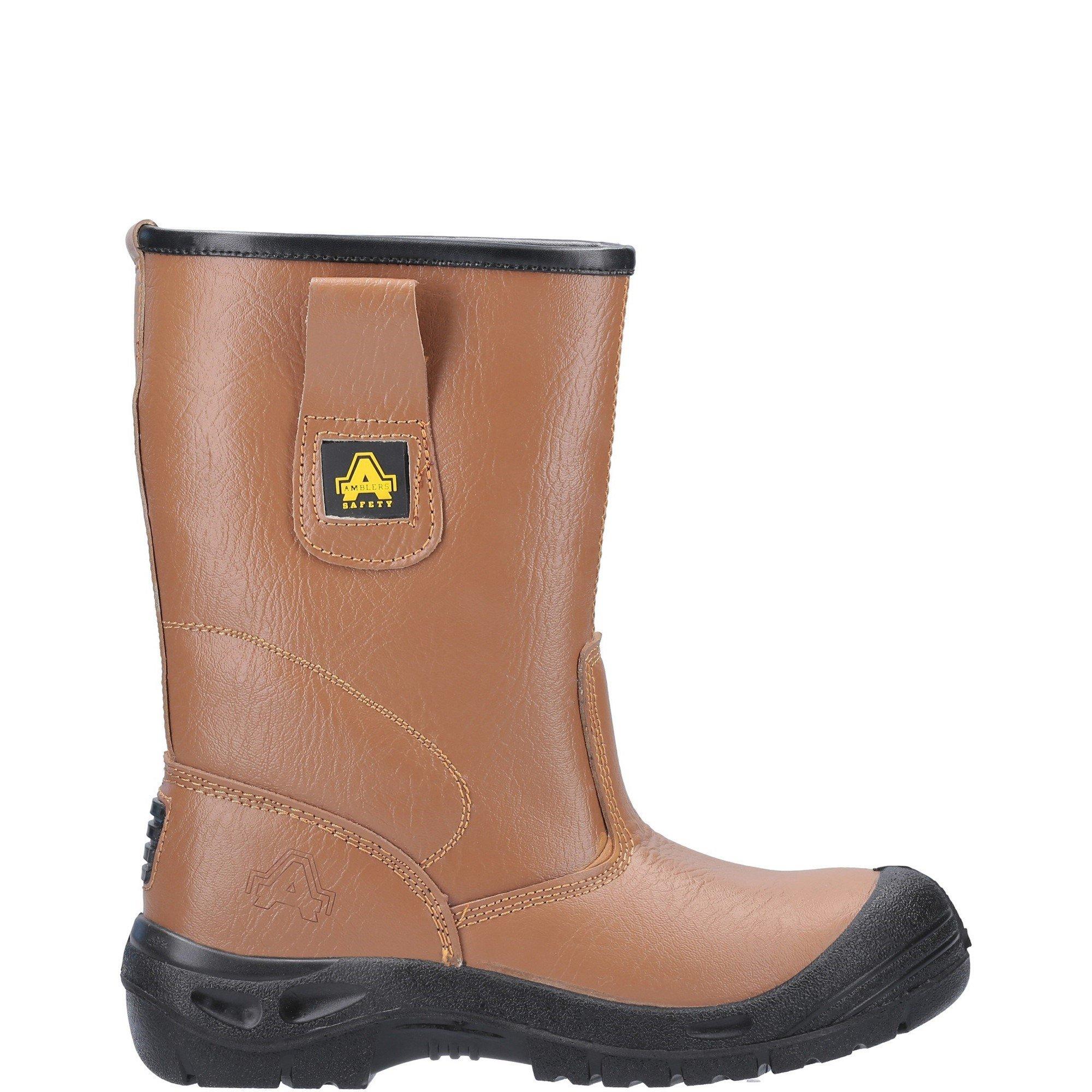 Amblers Safety Men's Fs142 Water Resistant Pull On Safety Rigger Boot Tan - 4 (37)