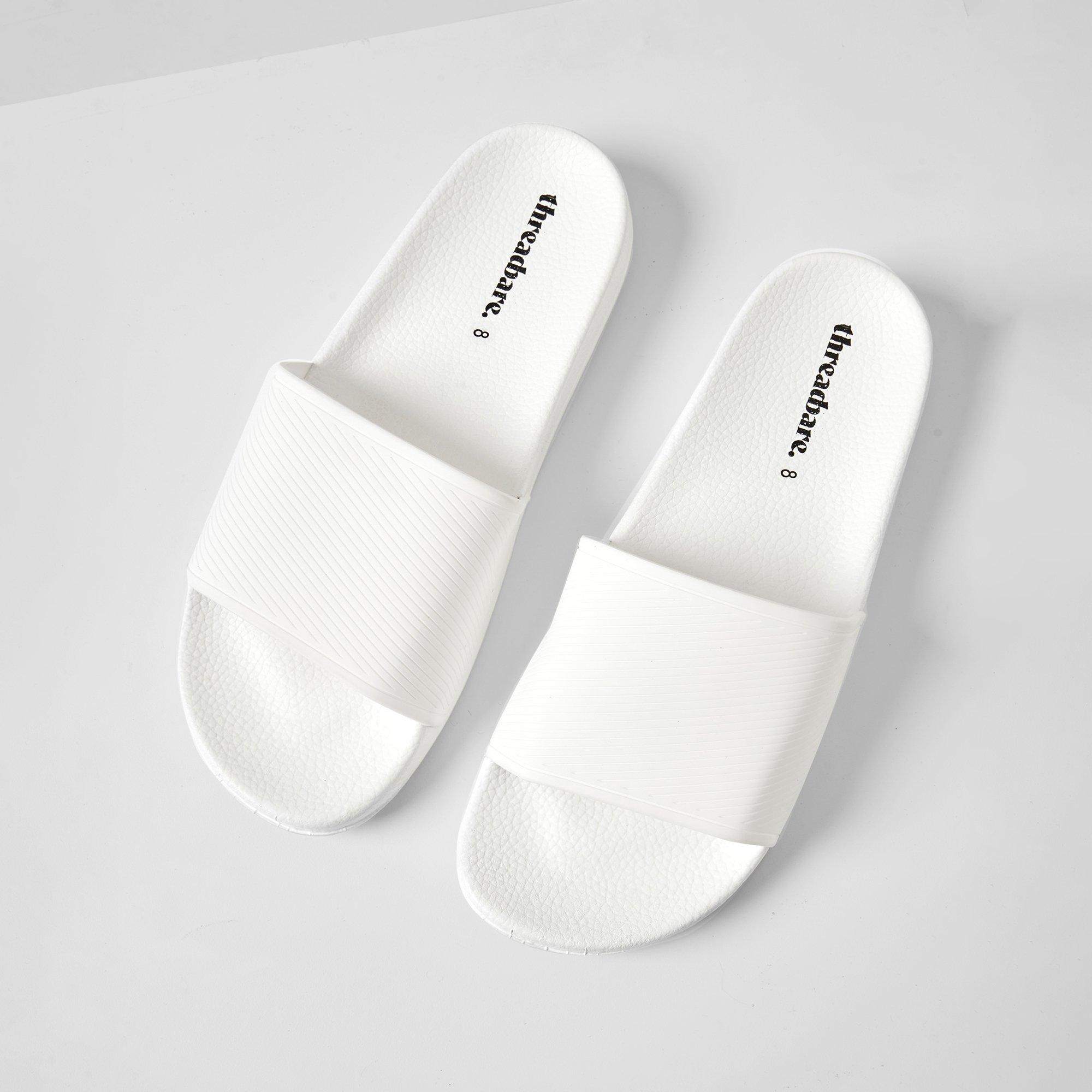 White - Threadbare - Lightweight Sliders - 1
