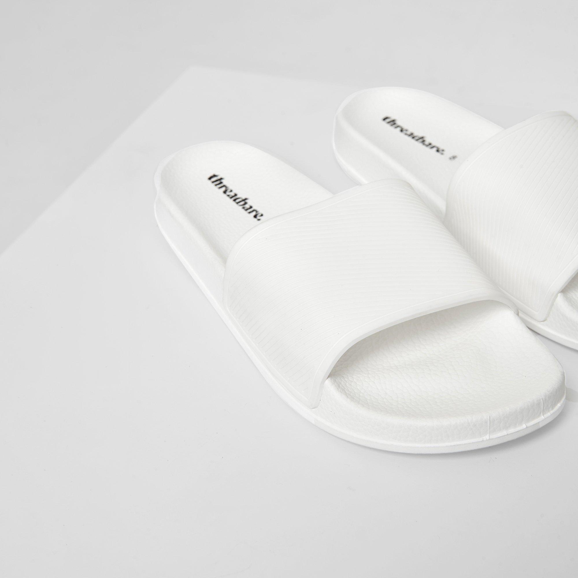 White - Threadbare - Lightweight Sliders - 2