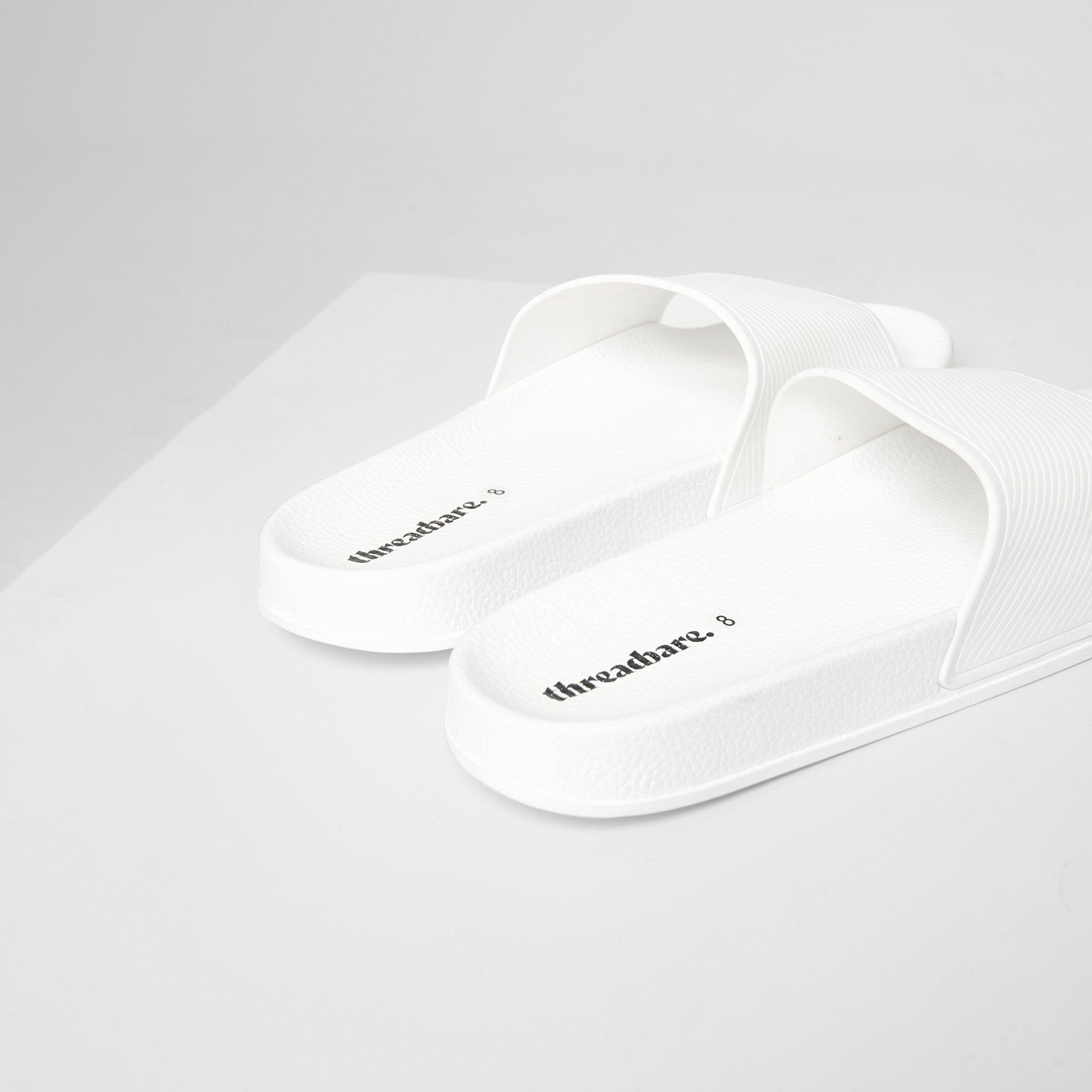 White - Threadbare - Lightweight Sliders - 3