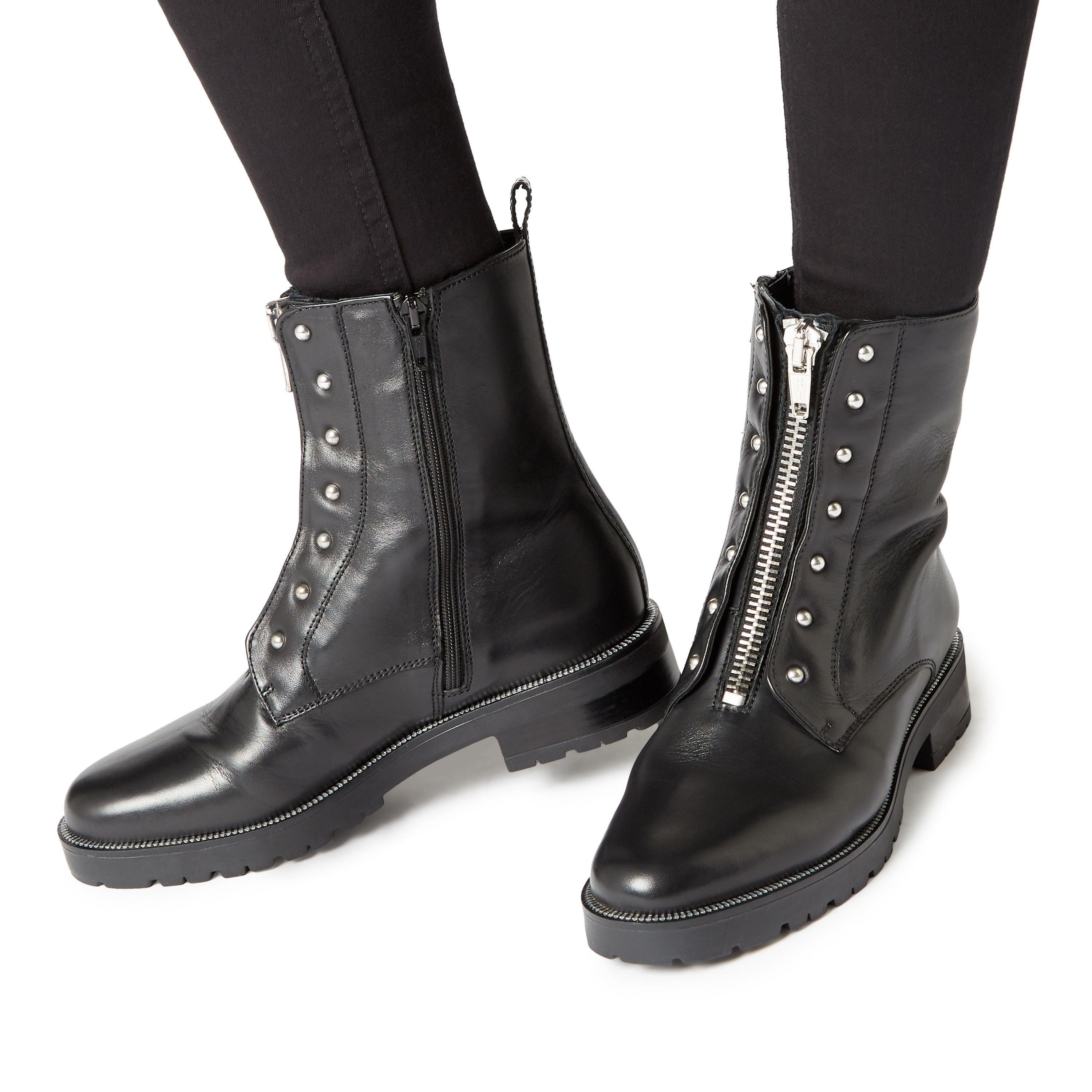 Dune black biker boots best sale