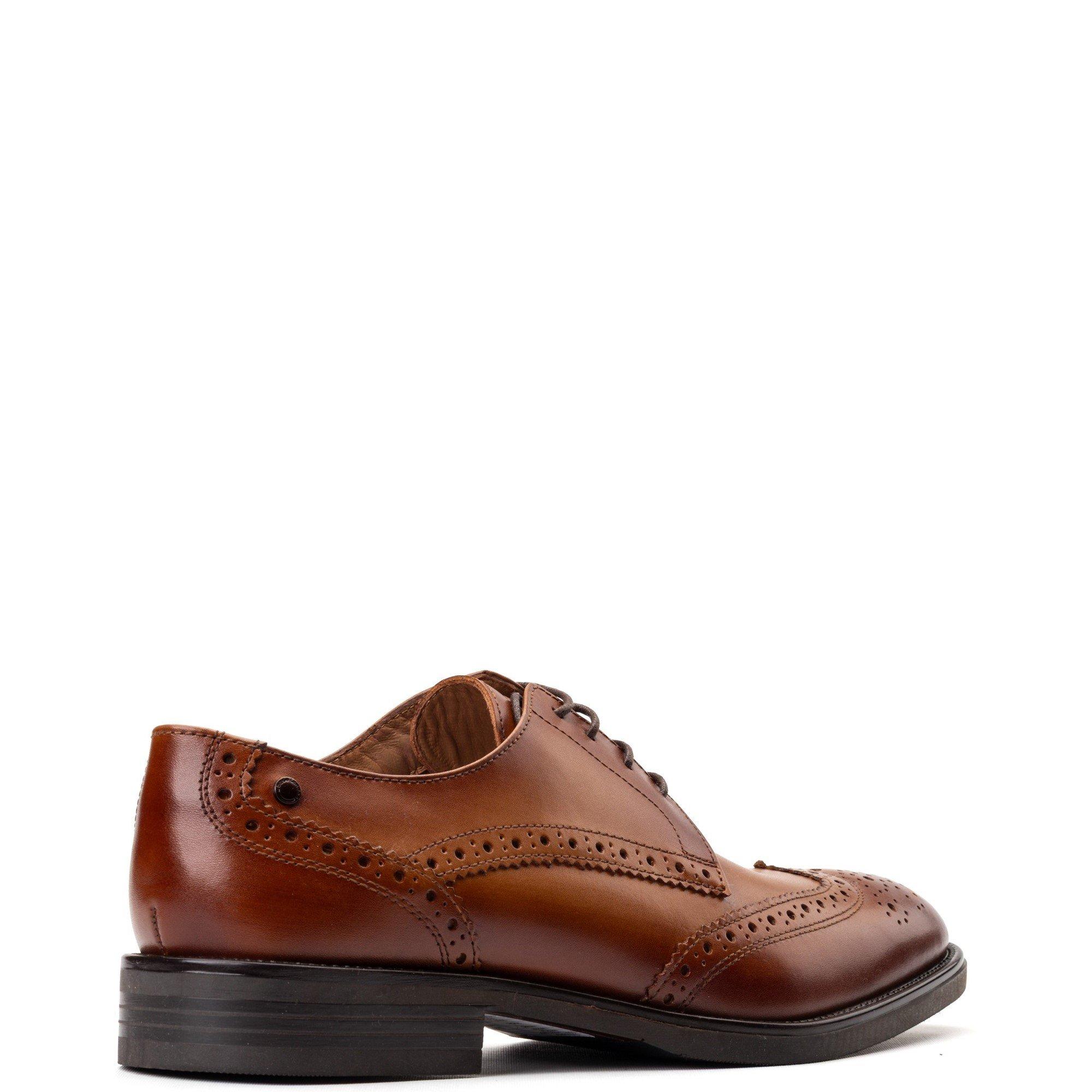 Tan - Base London - Pocket Brogue Shoe - 3
