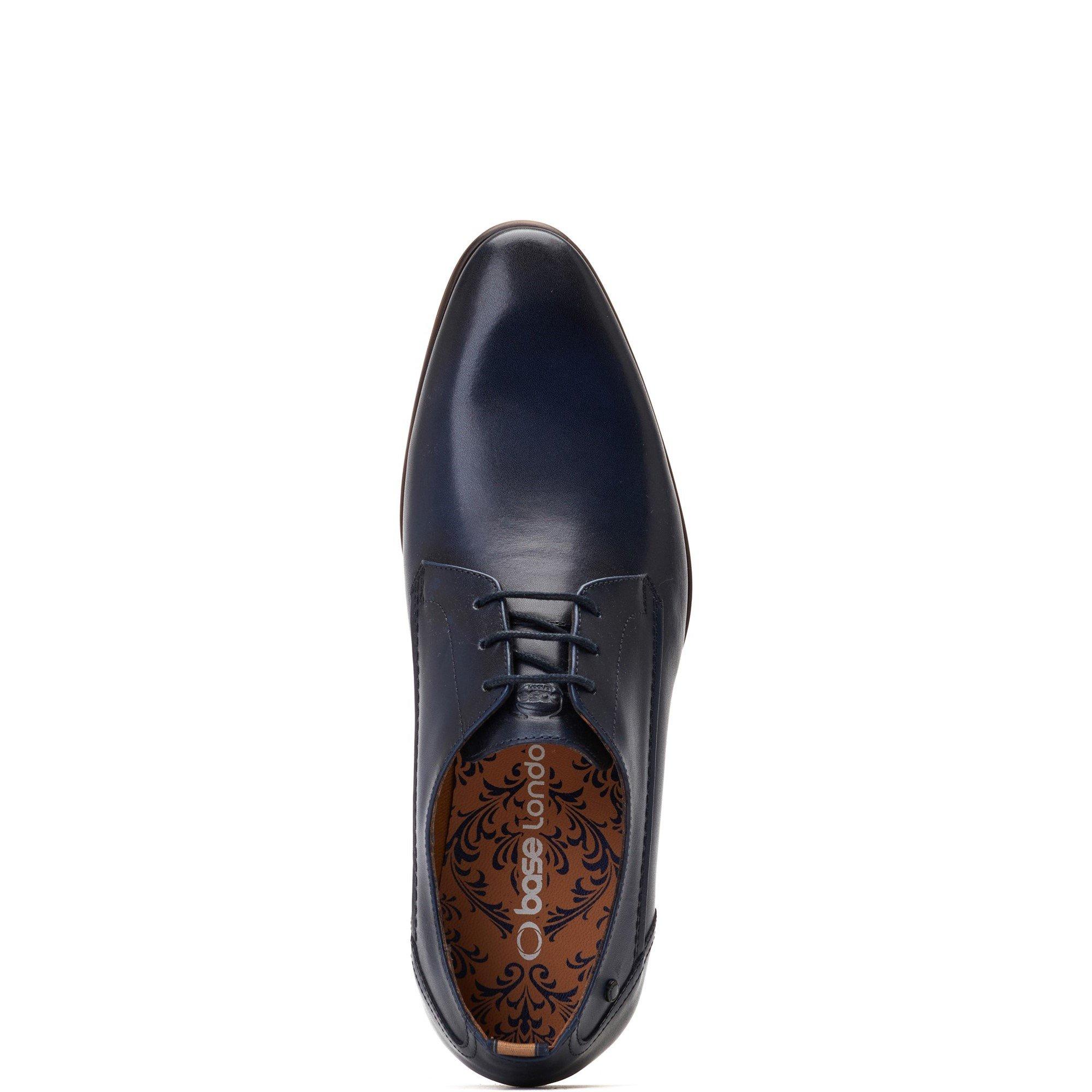 Navy - Base London - Gambino Lace Up Derby Shoe - 4