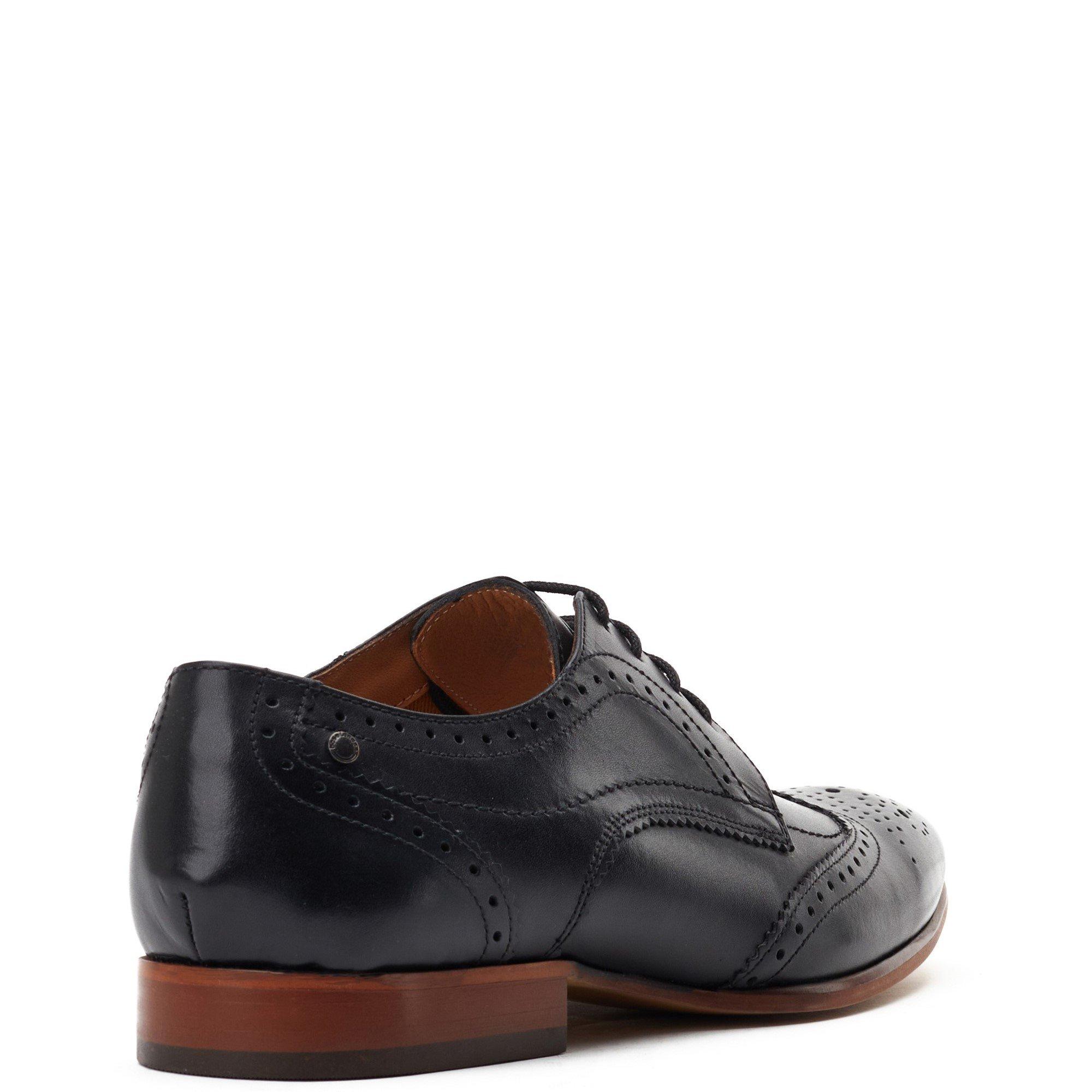 Black - Base London - Barbera Lace Up Brogue Shoe - 3