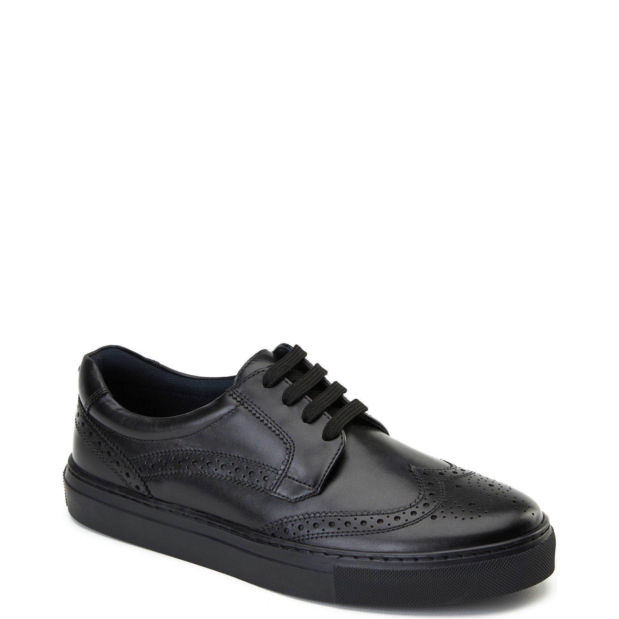 Black - Base London - Clapton Brogue Trainer - 2