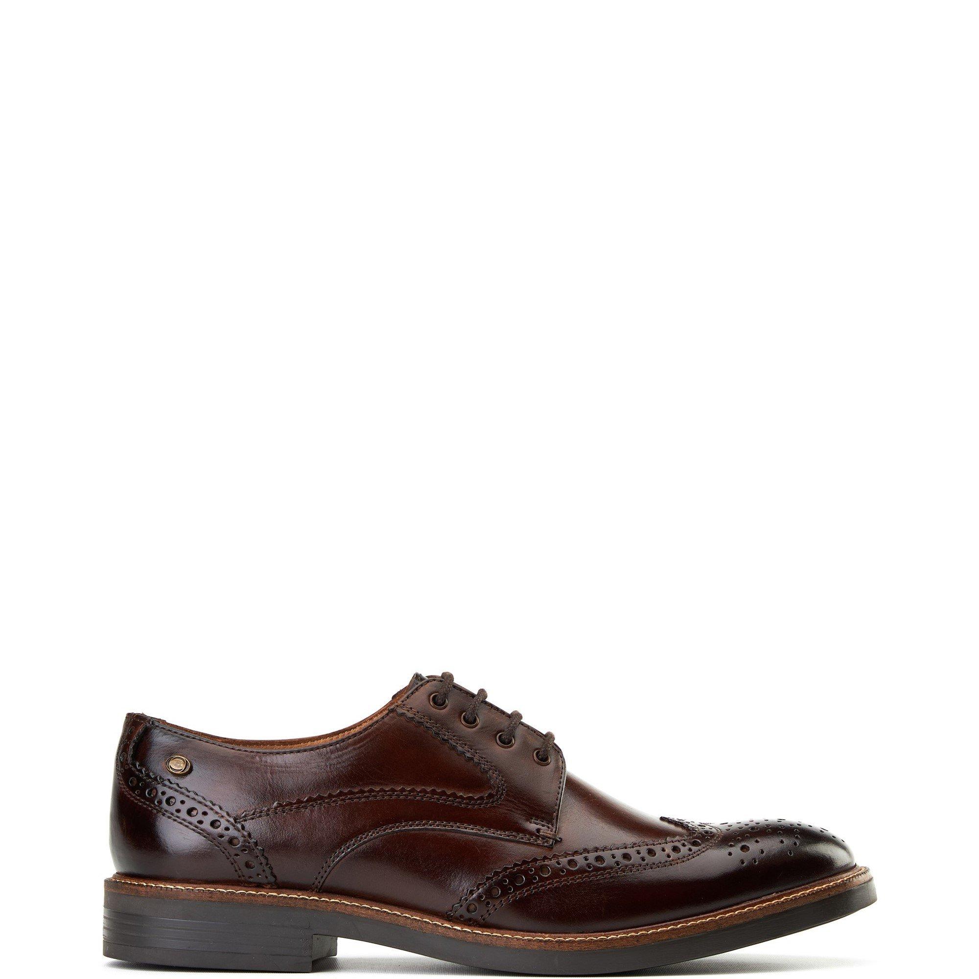Base London Men's York Brogue Shoe - Brown - 6 (40)