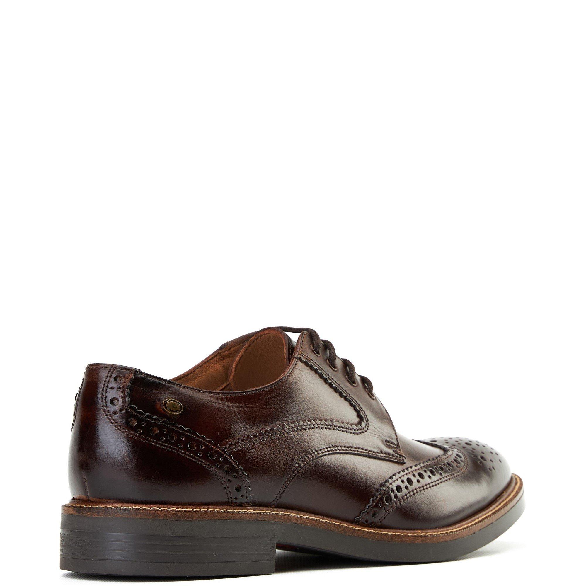 Brown - Base London - York Brogue Shoe - 3