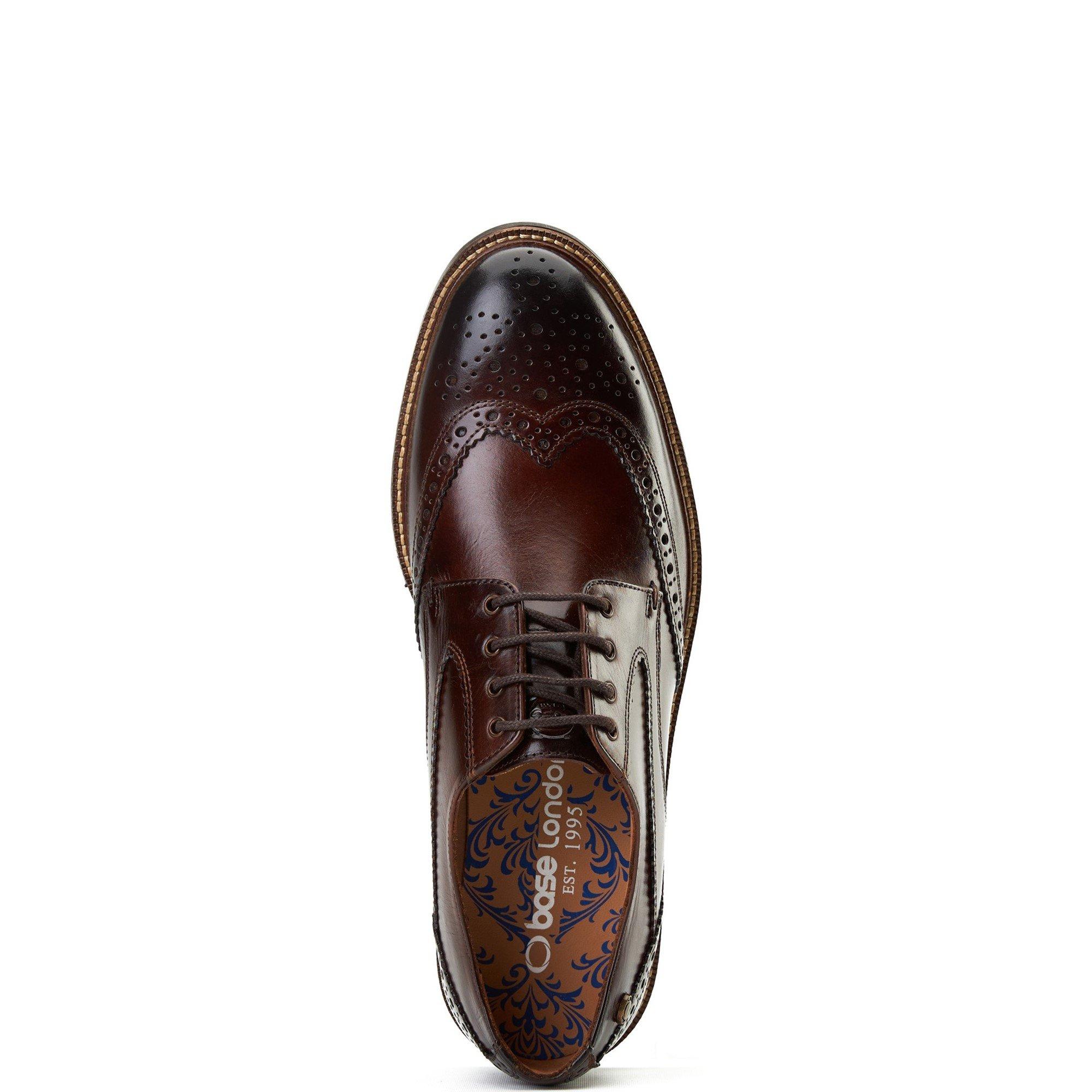 Brown - Base London - York Brogue Shoe - 4