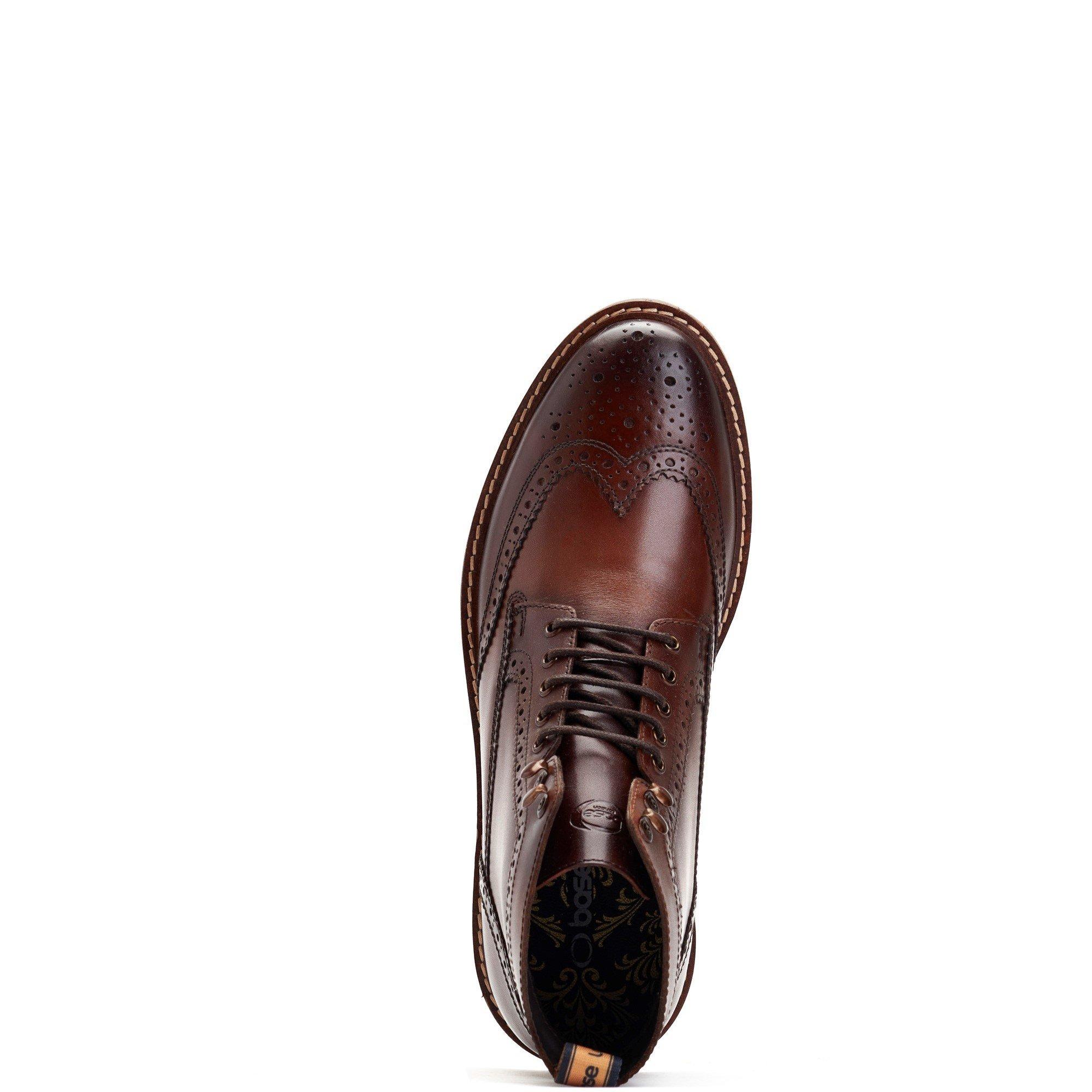Brown - Base London - Dealer Brogue Boot - 4