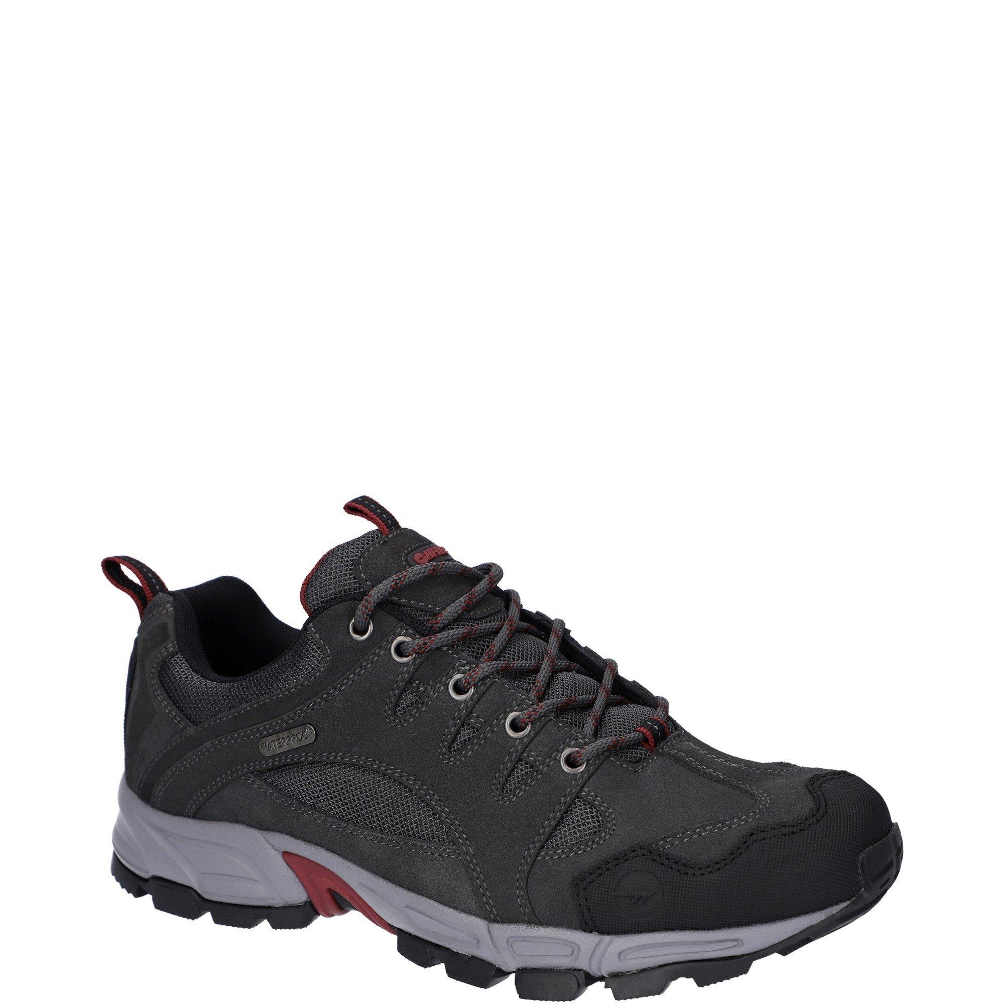 Grey - Hi Tec - Auckland Lite Waterproof Walking Shoes Mens - 2