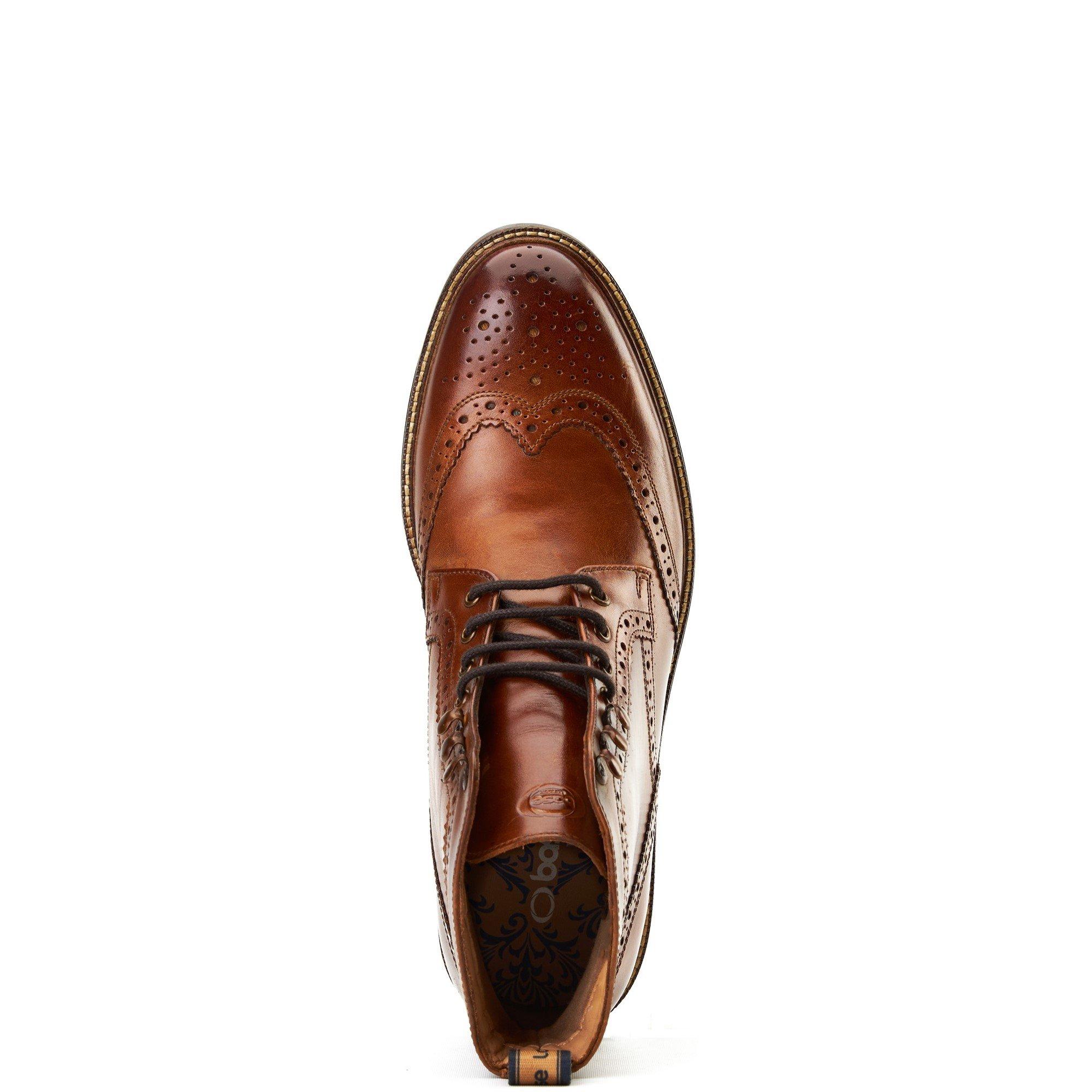 Tan - Base London - Bristol Brogue Boot - 4