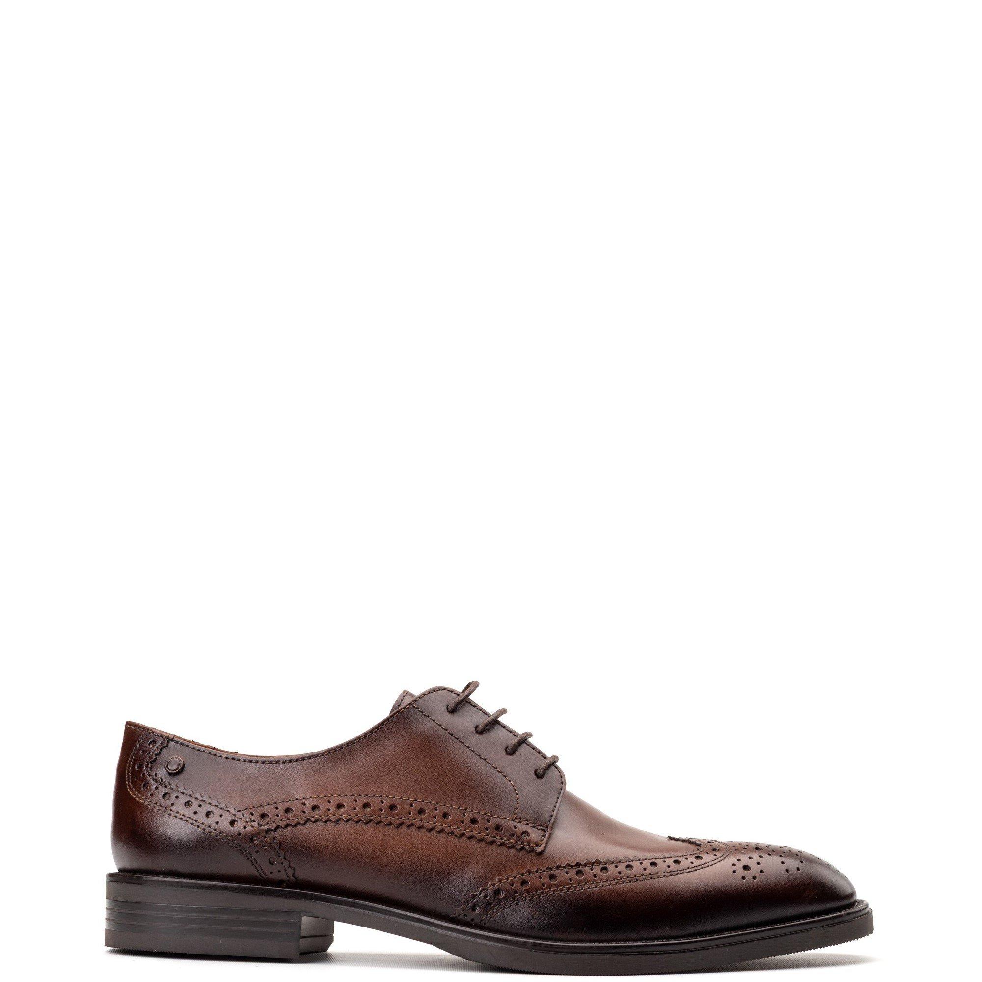 Brown - Base London - Pocket Brogue Shoe - 1