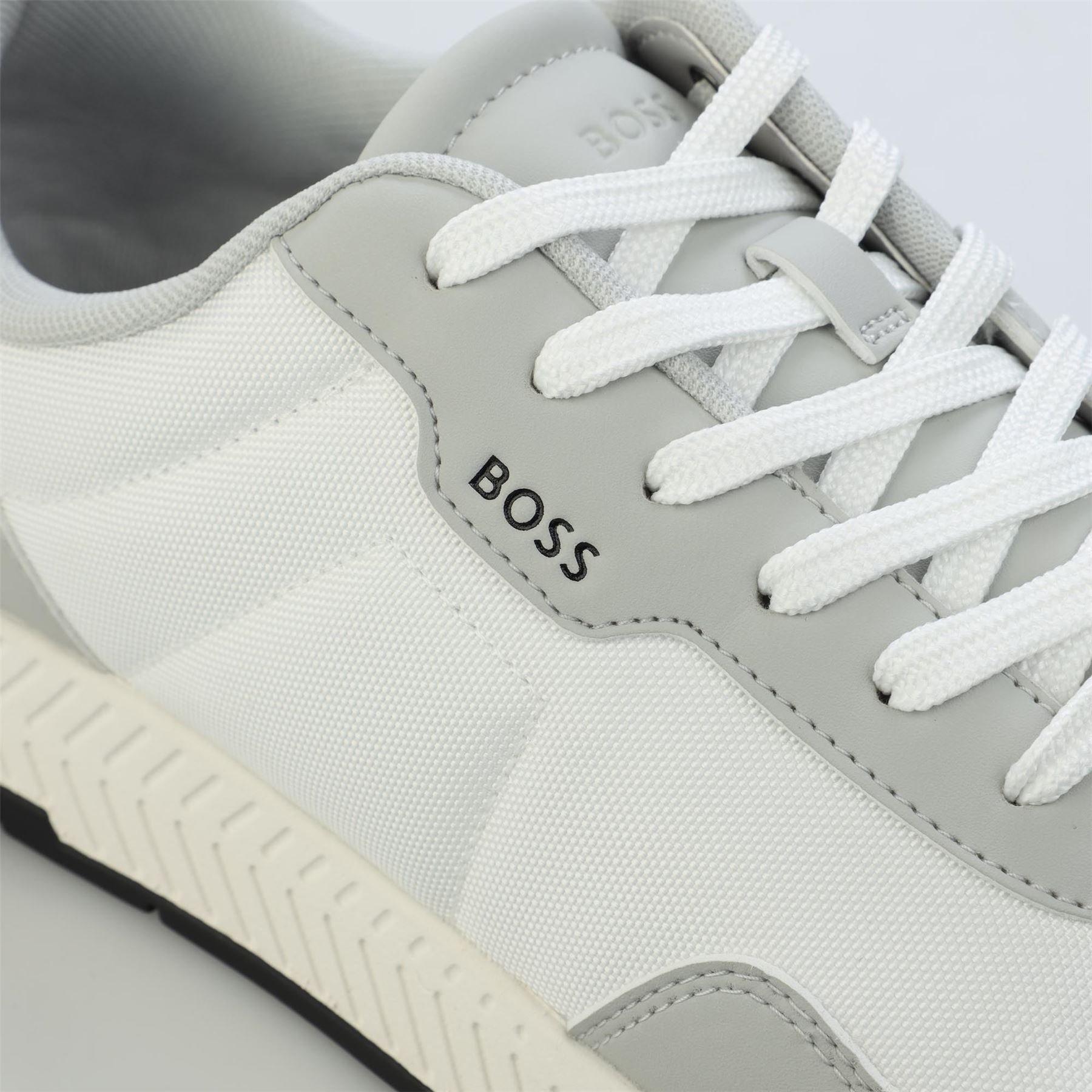 Grey - Boss - Titanium Low Top Trainers - 4