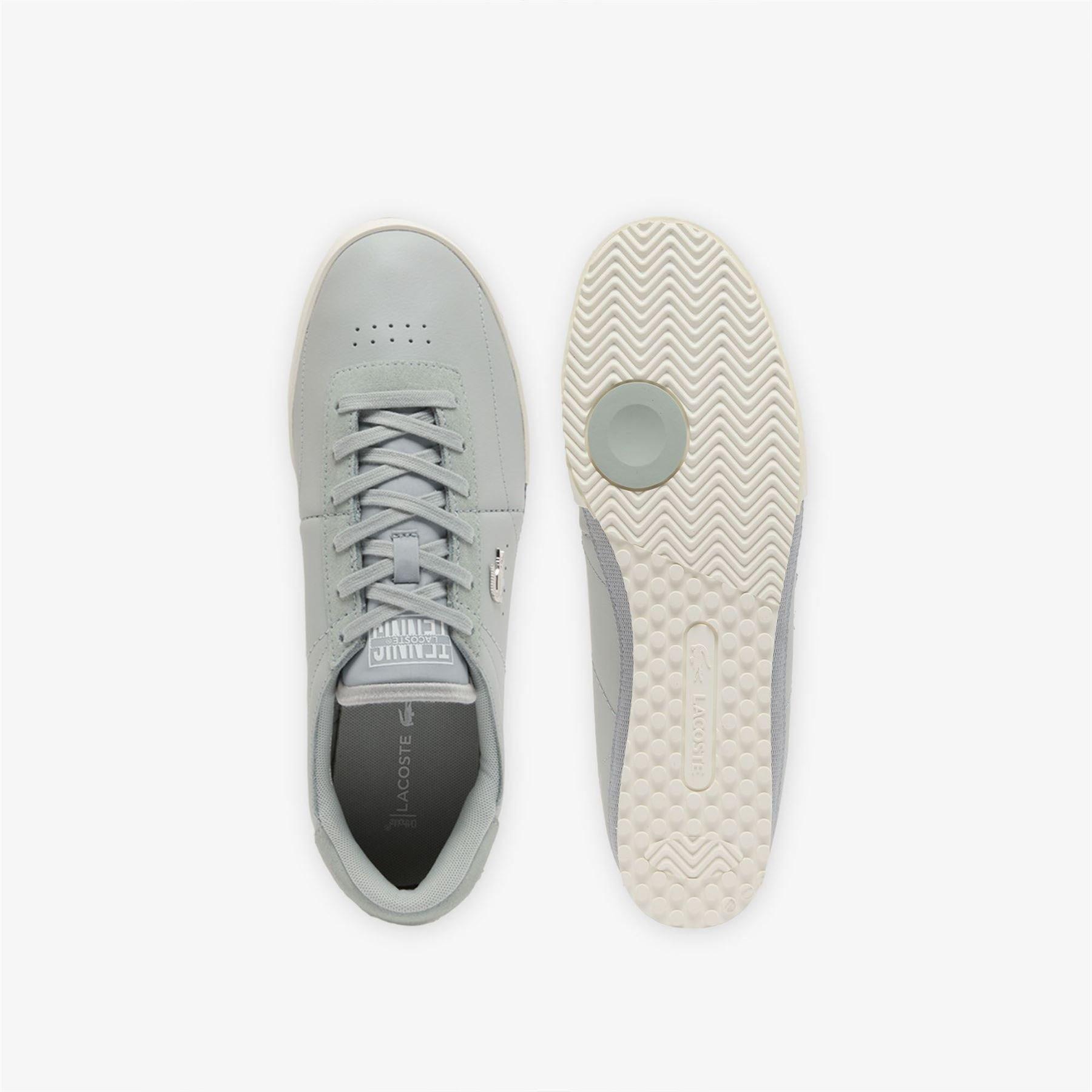 Grey White - Lacoste - Aura Trainers - 4