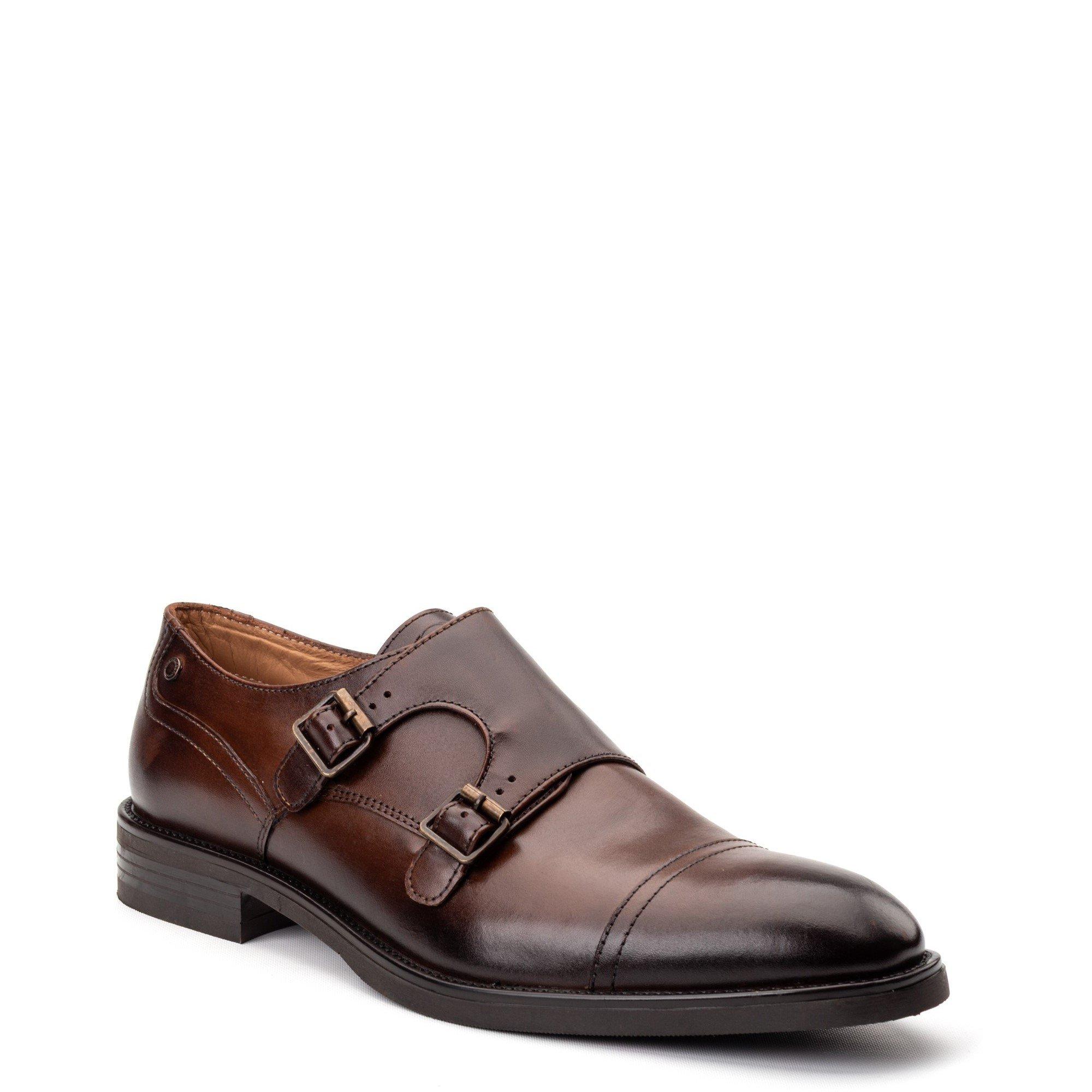 Brown - Base London - Taper Monk Shoe - 2
