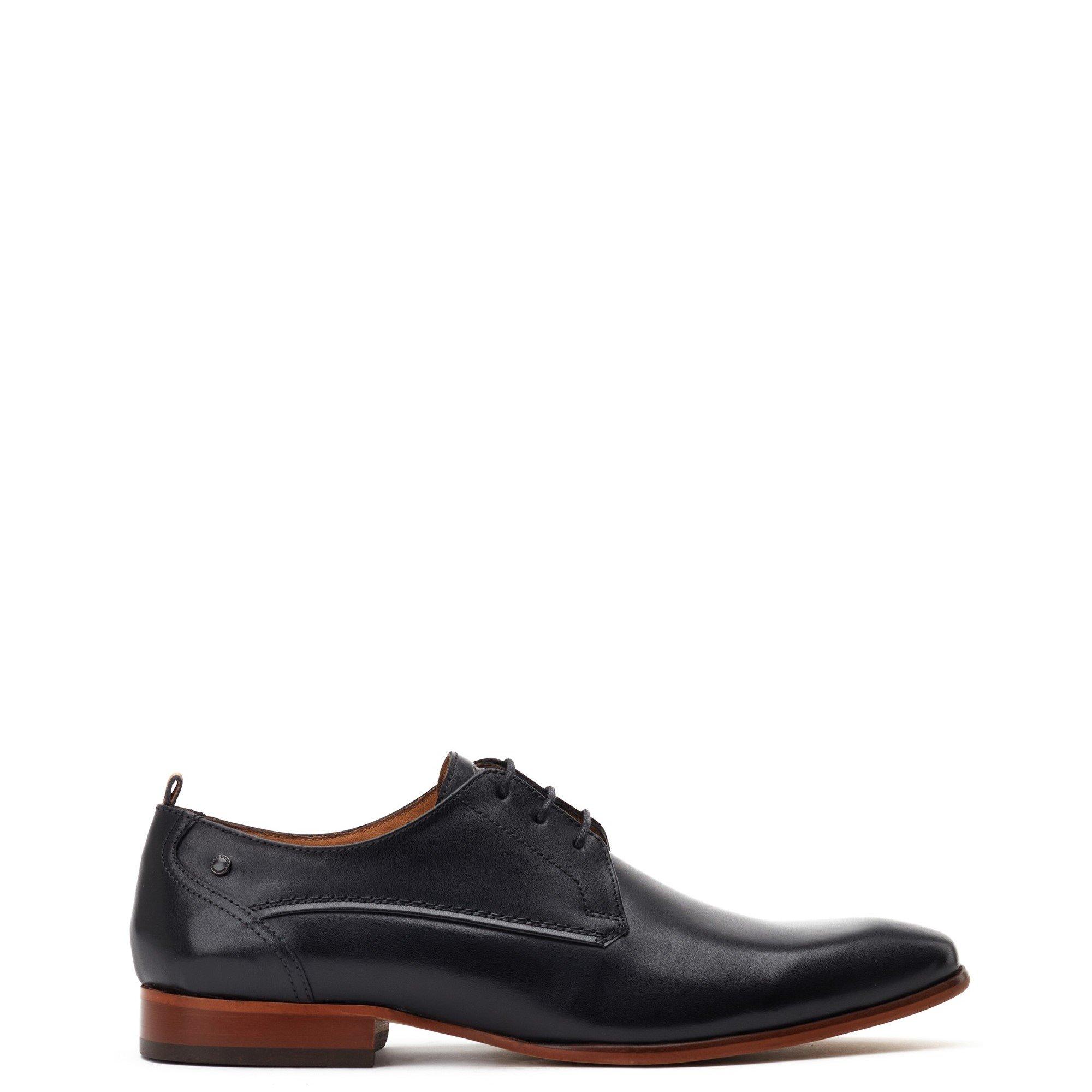 Base London Men's Gambino Lace Up Derby Shoe - Black - 11 (45)