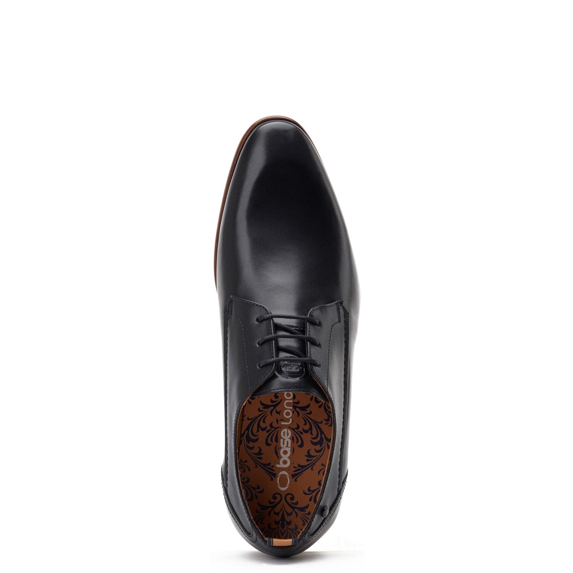 Black - Base London - Gambino Lace Up Derby Shoe - 4