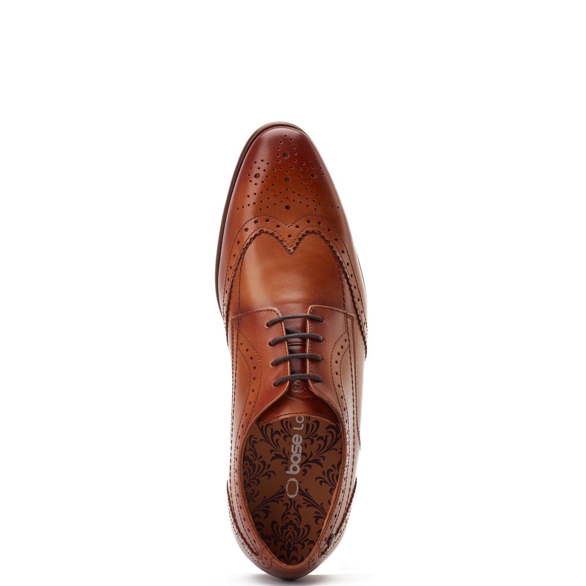 Tan - Base London - Barbera Lace Up Brogue Shoe - 4