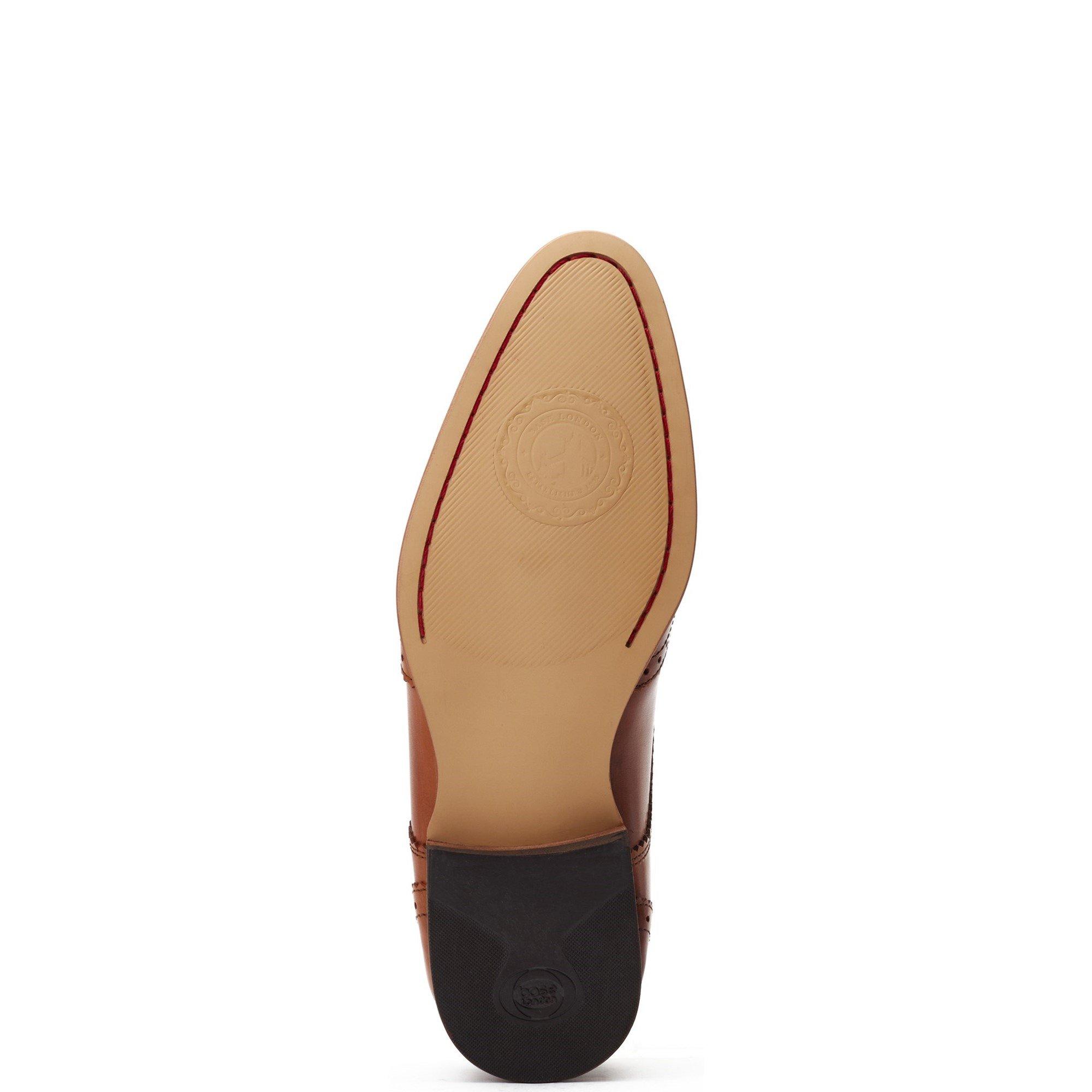 Tan - Base London - Barbera Lace Up Brogue Shoe - 5