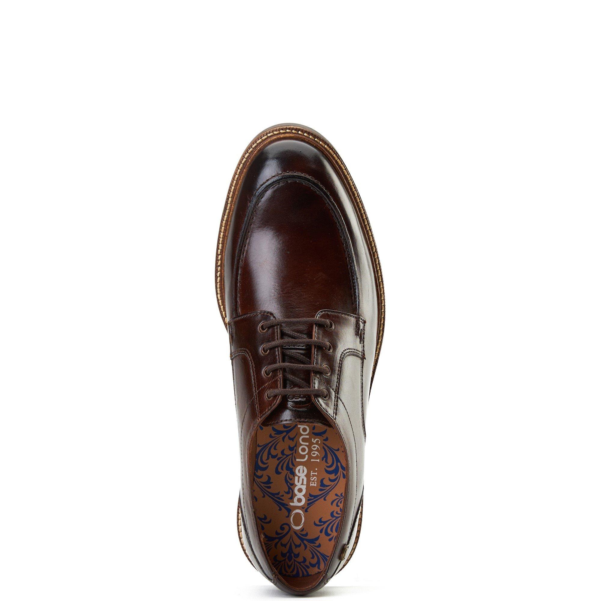 Brown - Base London - Surrey Apron Toe Shoe - 4