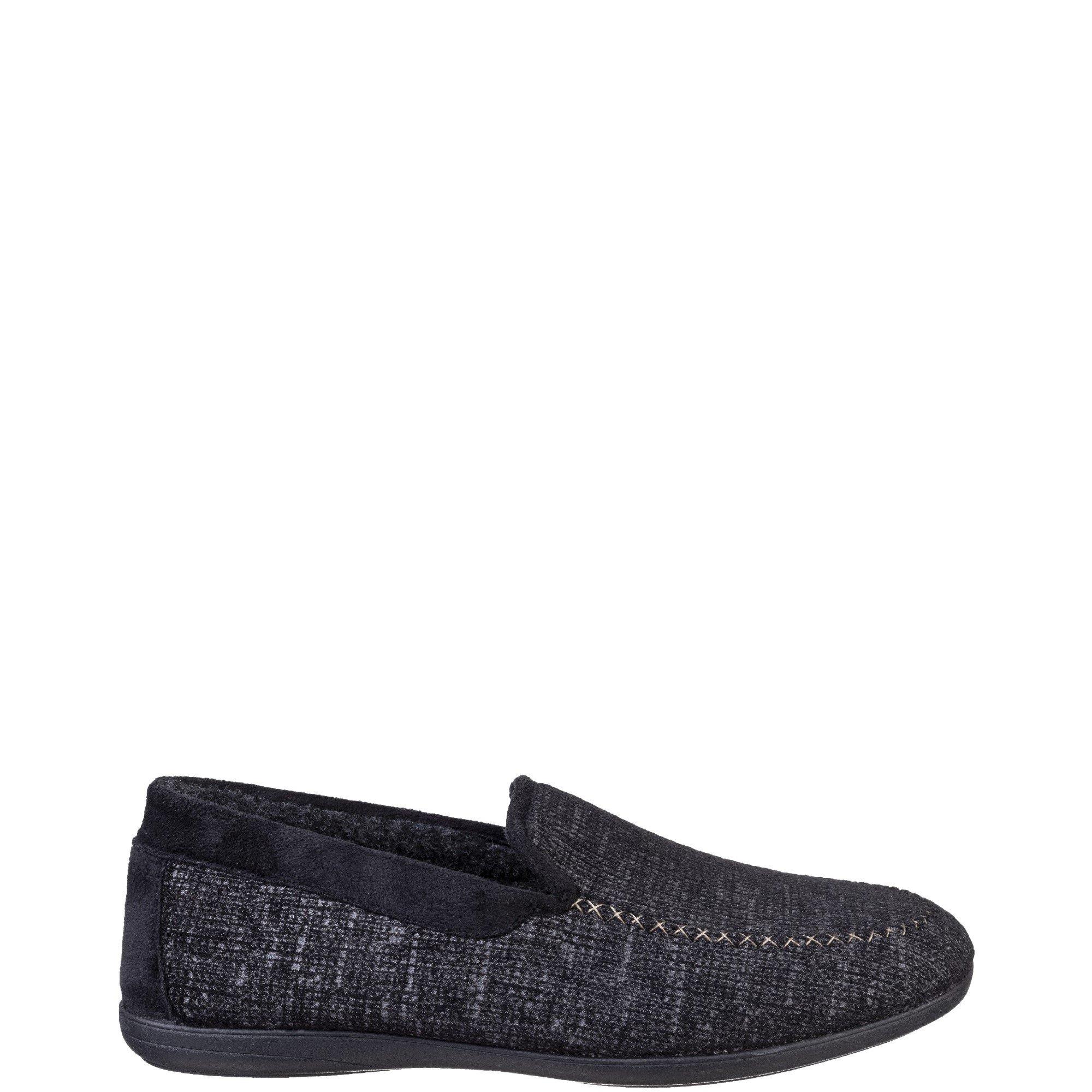 Black - Cotswold - Stanley Loafer Slipper - 1