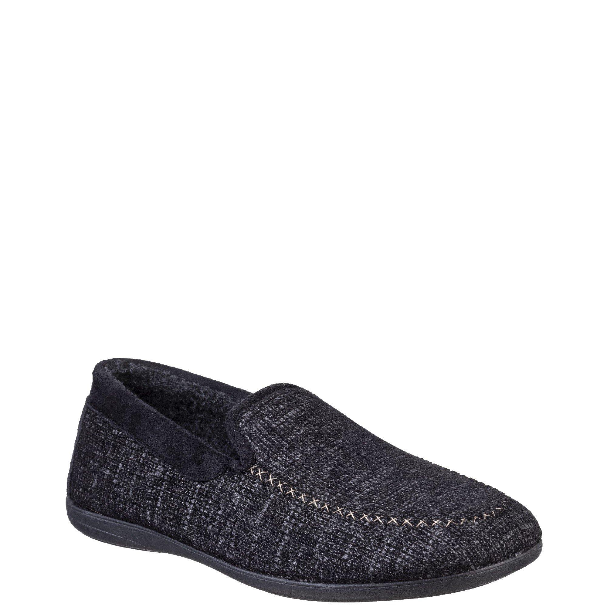 Black - Cotswold - Stanley Loafer Slipper - 2