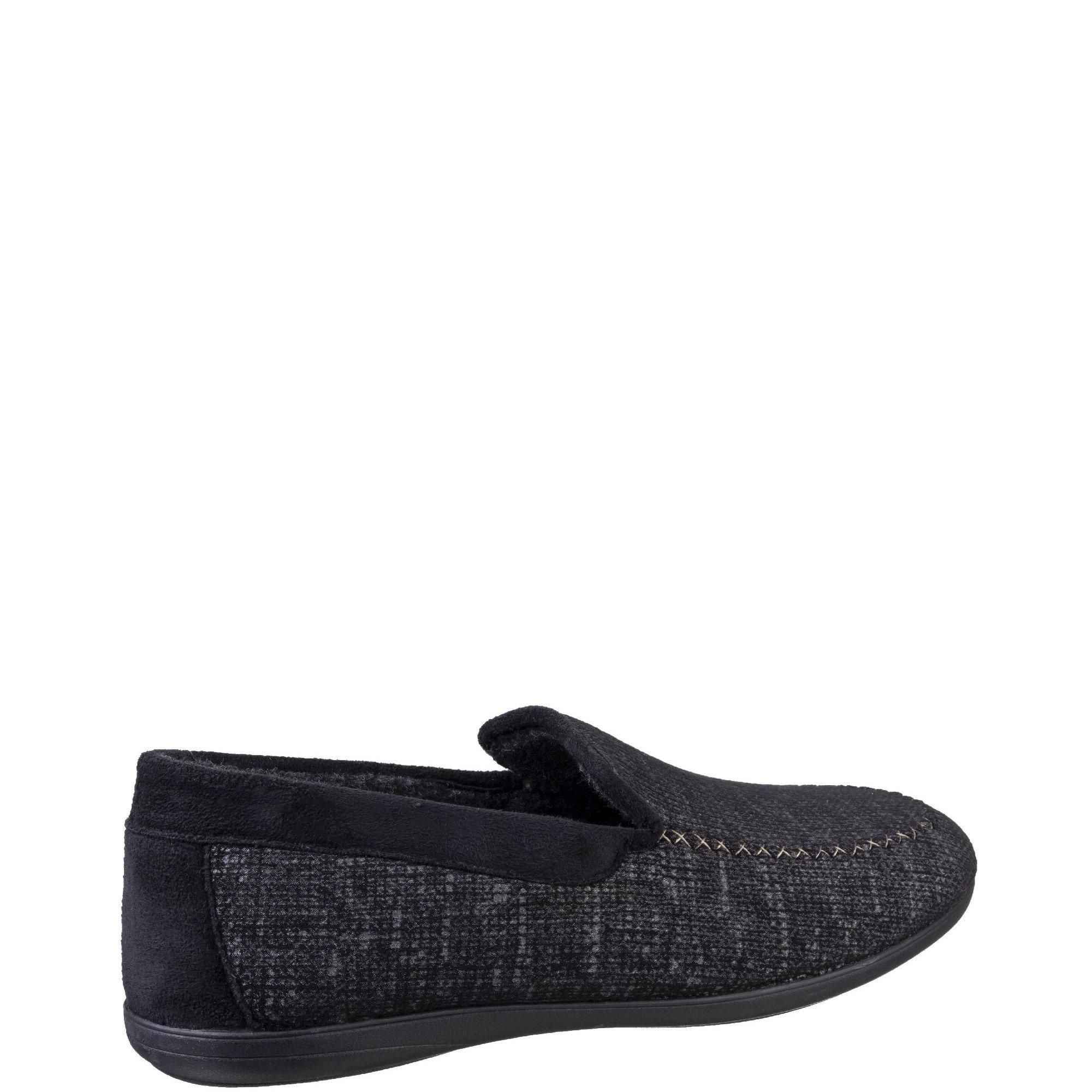 Black - Cotswold - Stanley Loafer Slipper - 3