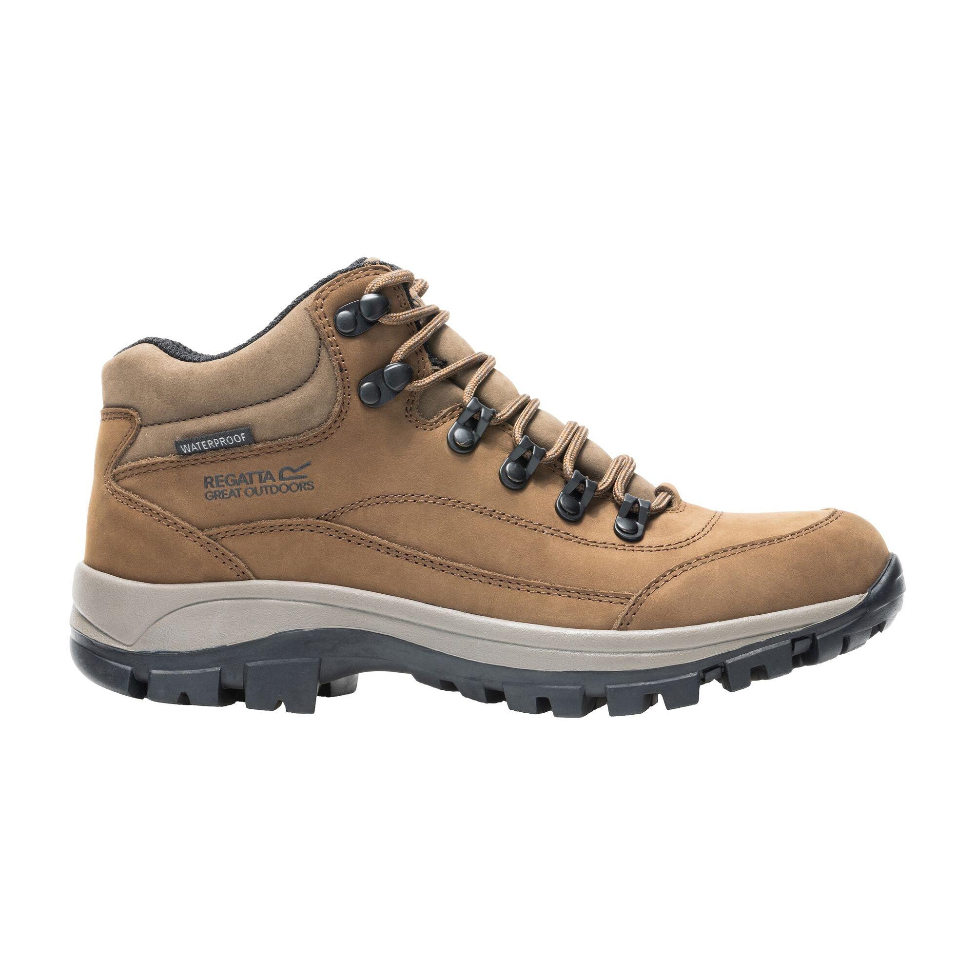 Leather Brown - Regatta - Womens Bayton Leather Mid Waterproof Walking Boots - 1