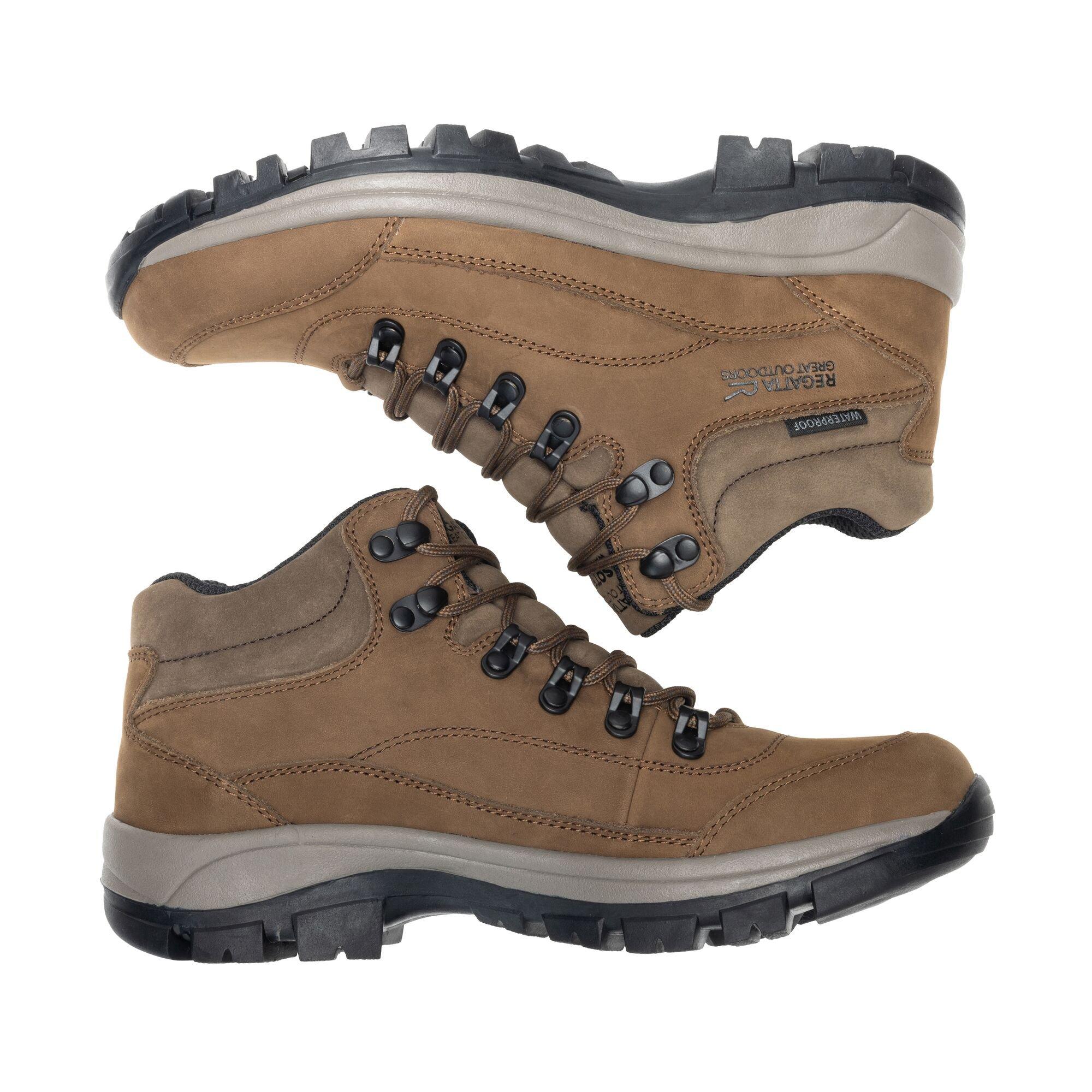 Leather Brown - Regatta - Womens Bayton Leather Mid Waterproof Walking Boots - 3