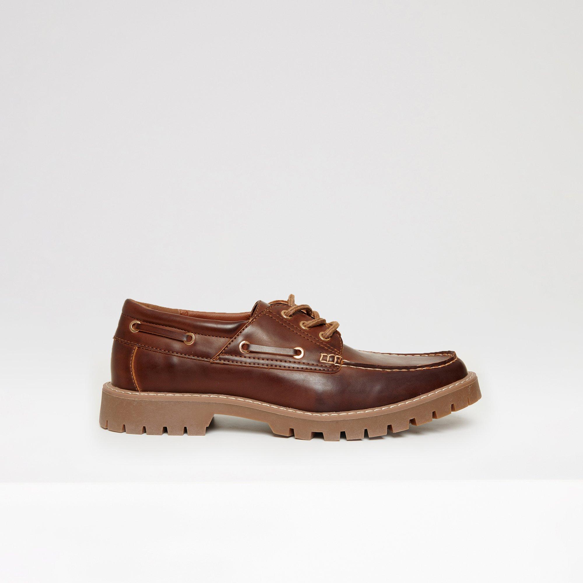 Brown - Threadbare - Chunky Boat Shoes - 4