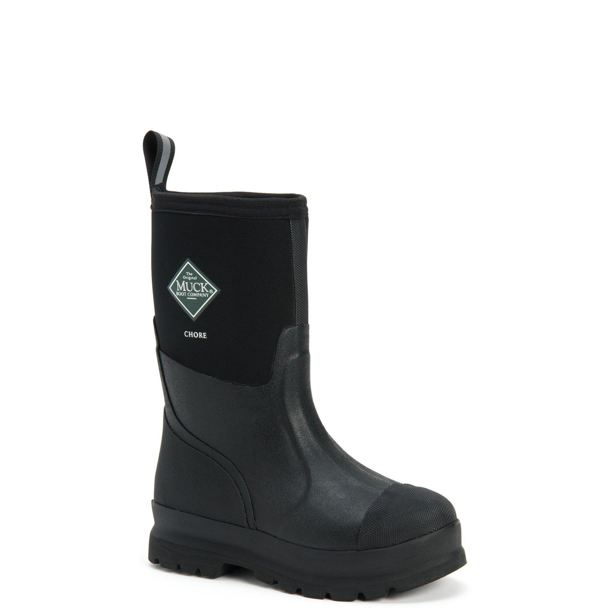 Black - Muck Boots - Chore Classic Mid Patterned Wellington - 2