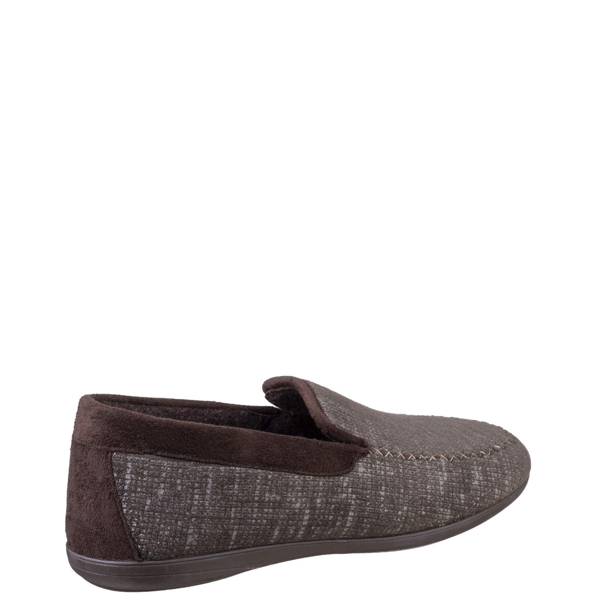 Brown - Cotswold - Stanley Loafer Slipper - 3