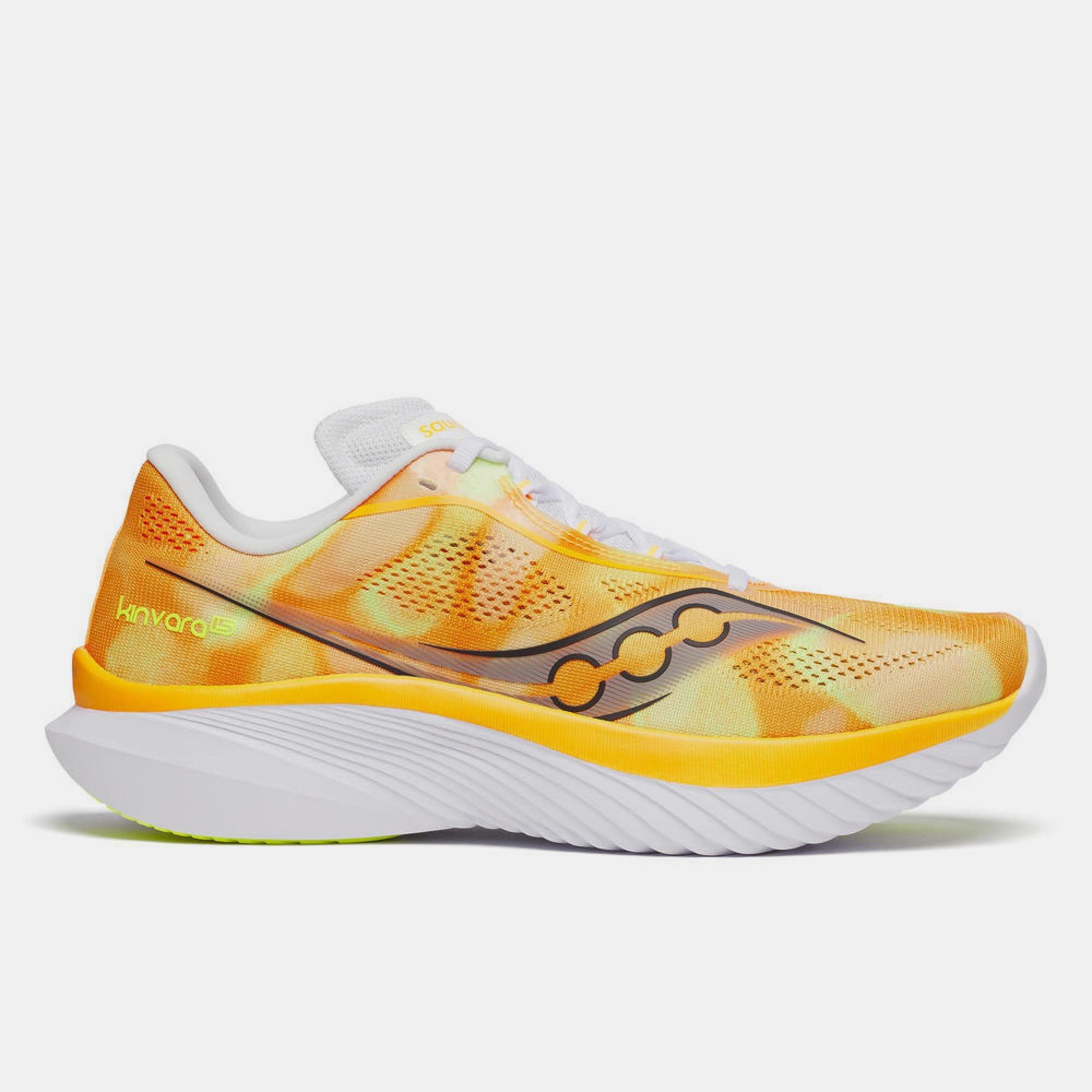 Saucony Men's Kinvara 15 Running Shoe - White Yellow - UK 7
