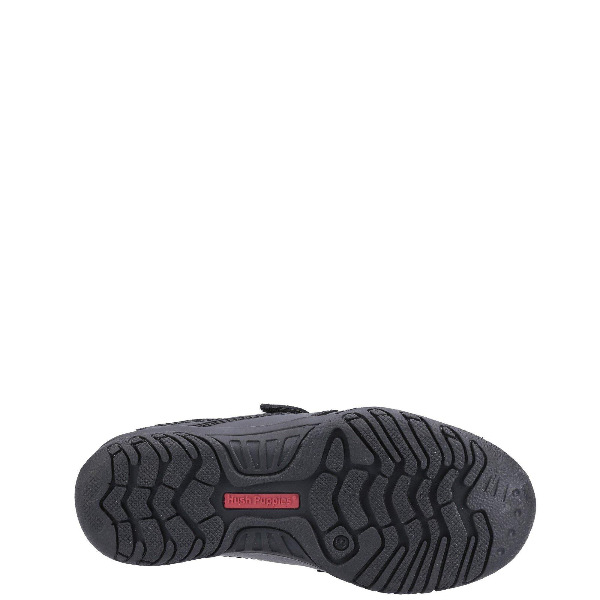 Black - Hush Puppies - Jezza 2 Junior School Shoe - 4