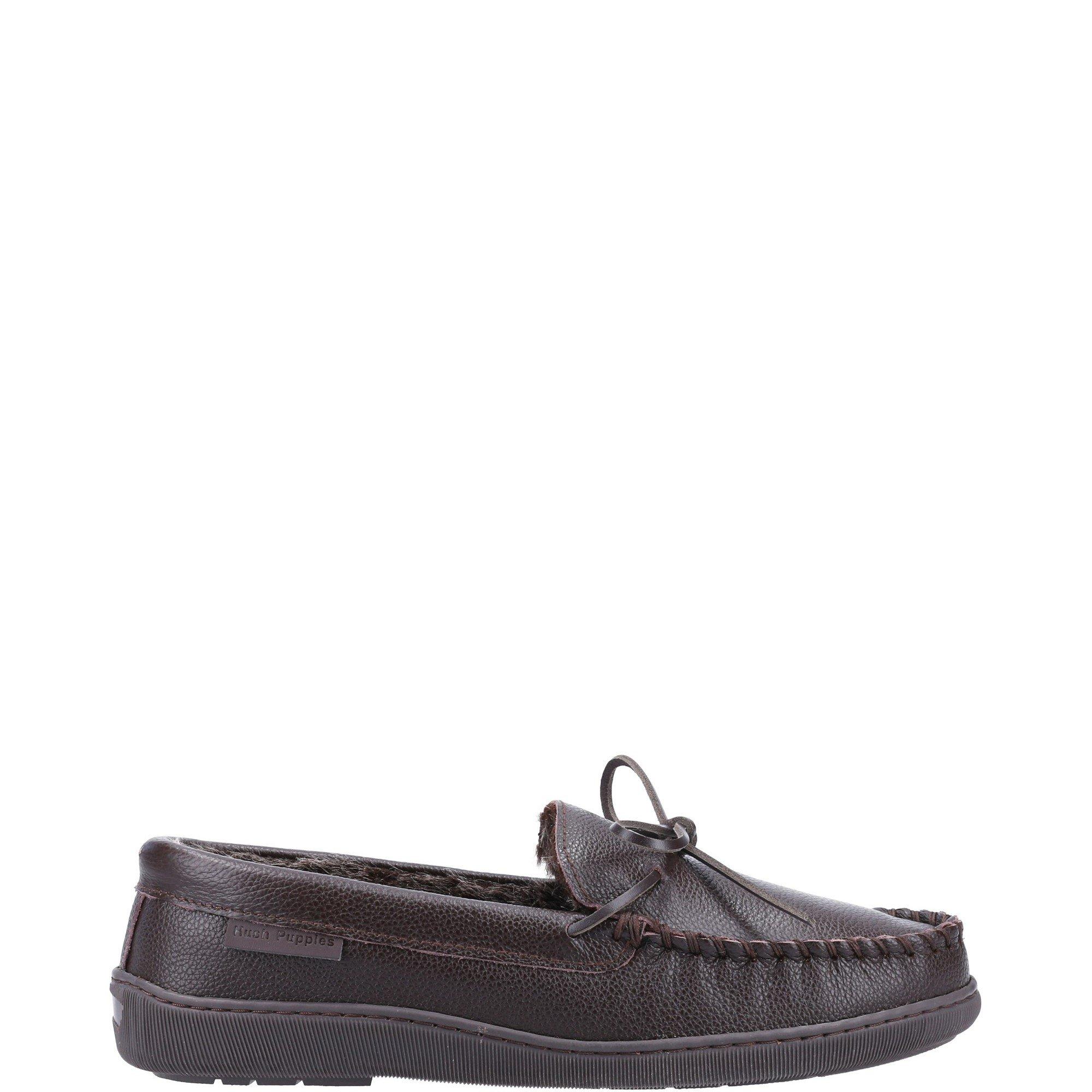 Brown - Hush Puppies - Ace Leather Slipper - 1