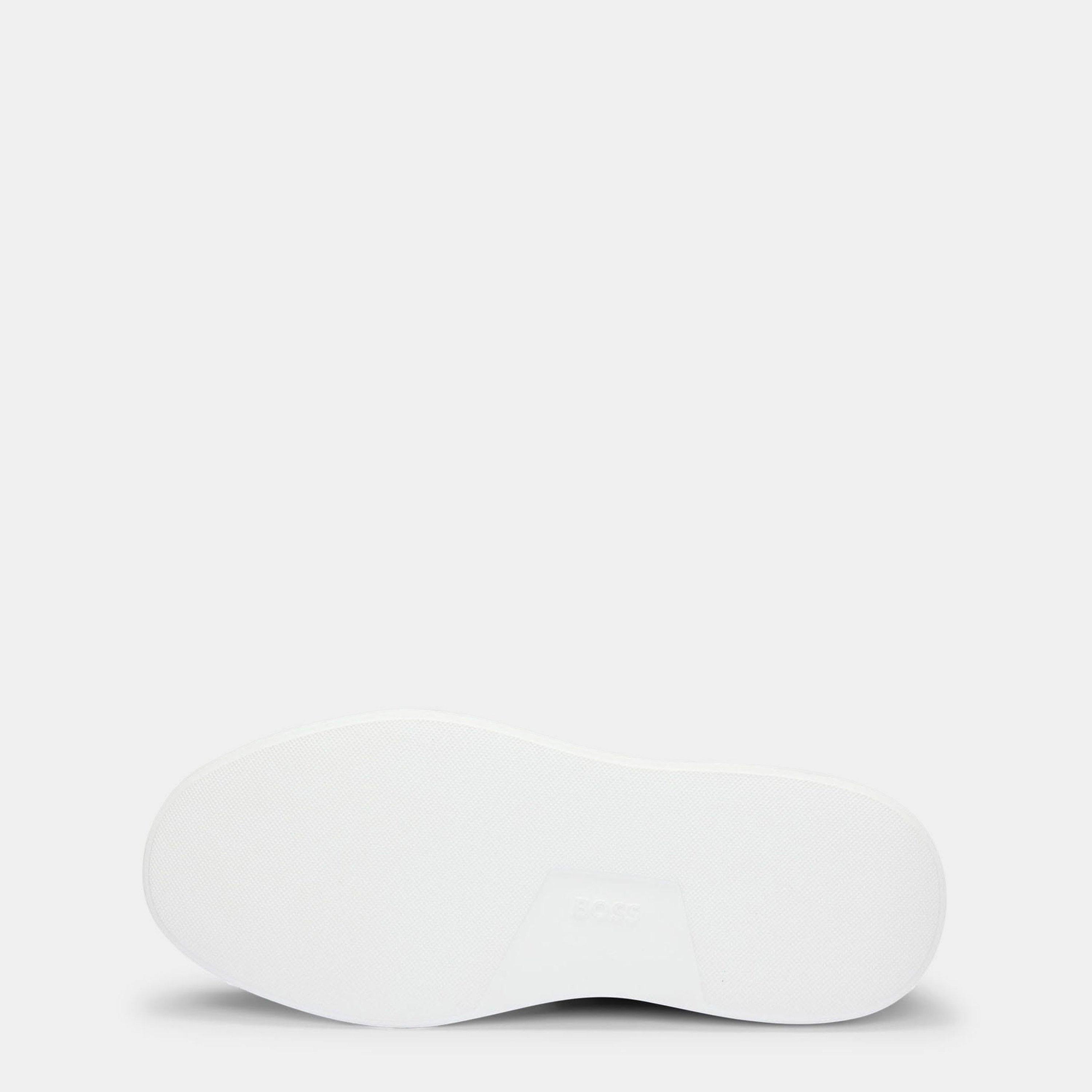 Black - Boss - Women's Amber Tennis Leather Lace-Up Low-Top Trainers - 5